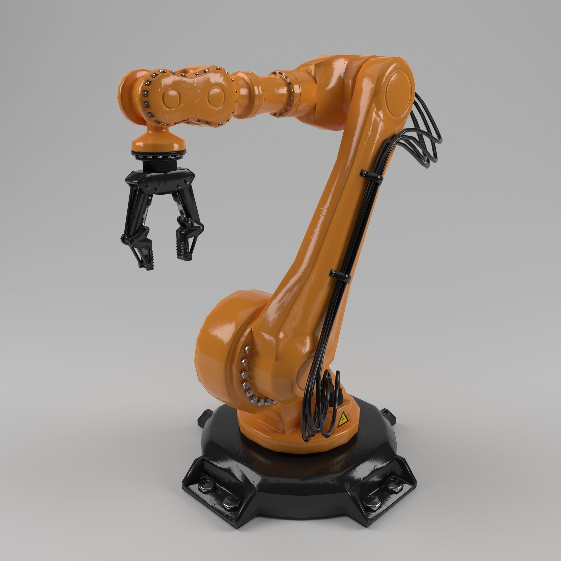 Industrial Robot Arm - Low-Poly Game-Ready 3D Model - View 8