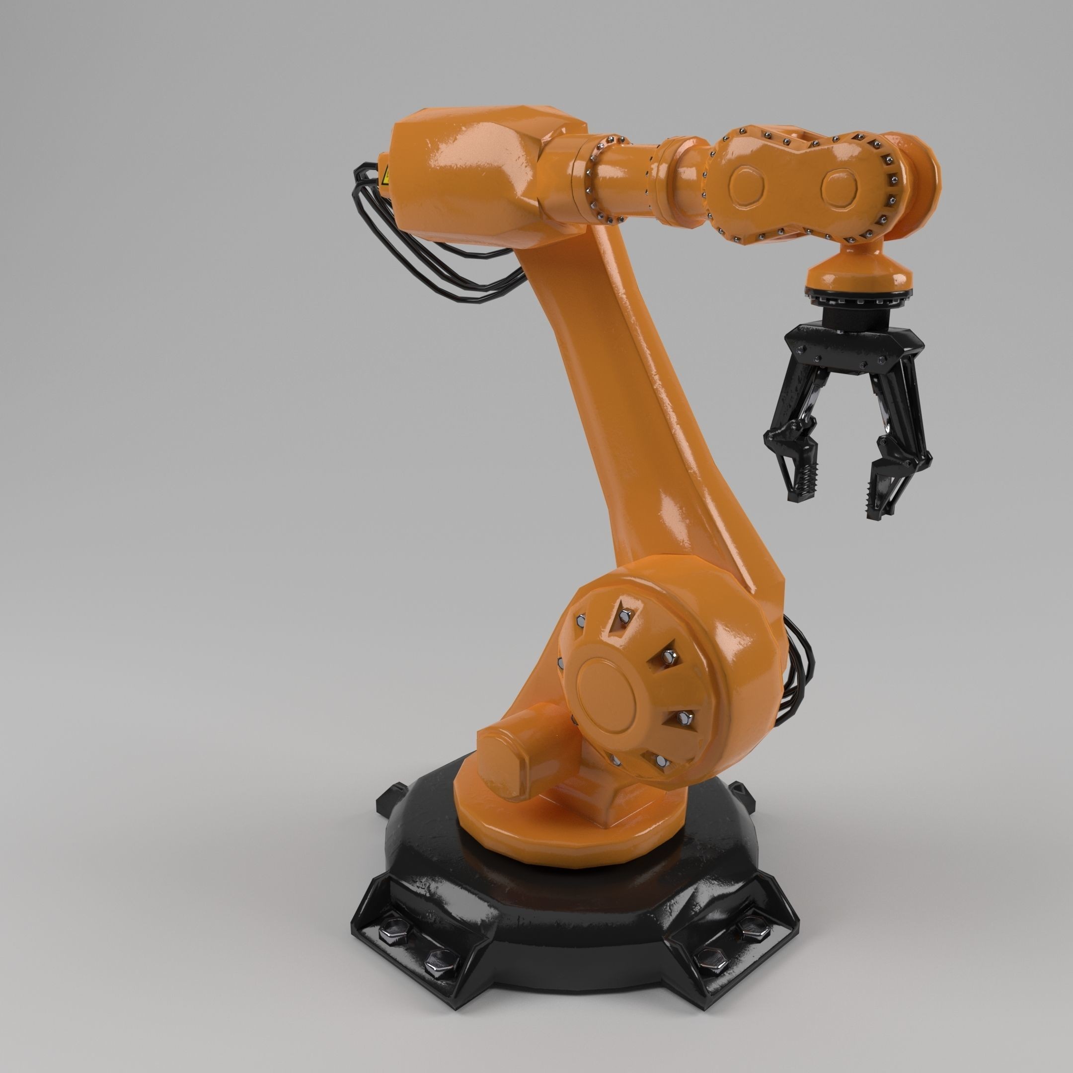 Industrial Robot Arm - Low-Poly Game-Ready 3D Model - View 9