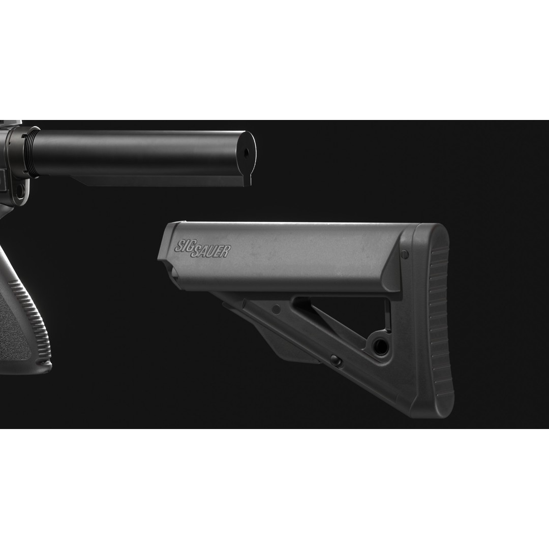 SIG Sauer SIG516 Assault Rifle 3D Model – Low Poly Game Asset, FBX - View 15