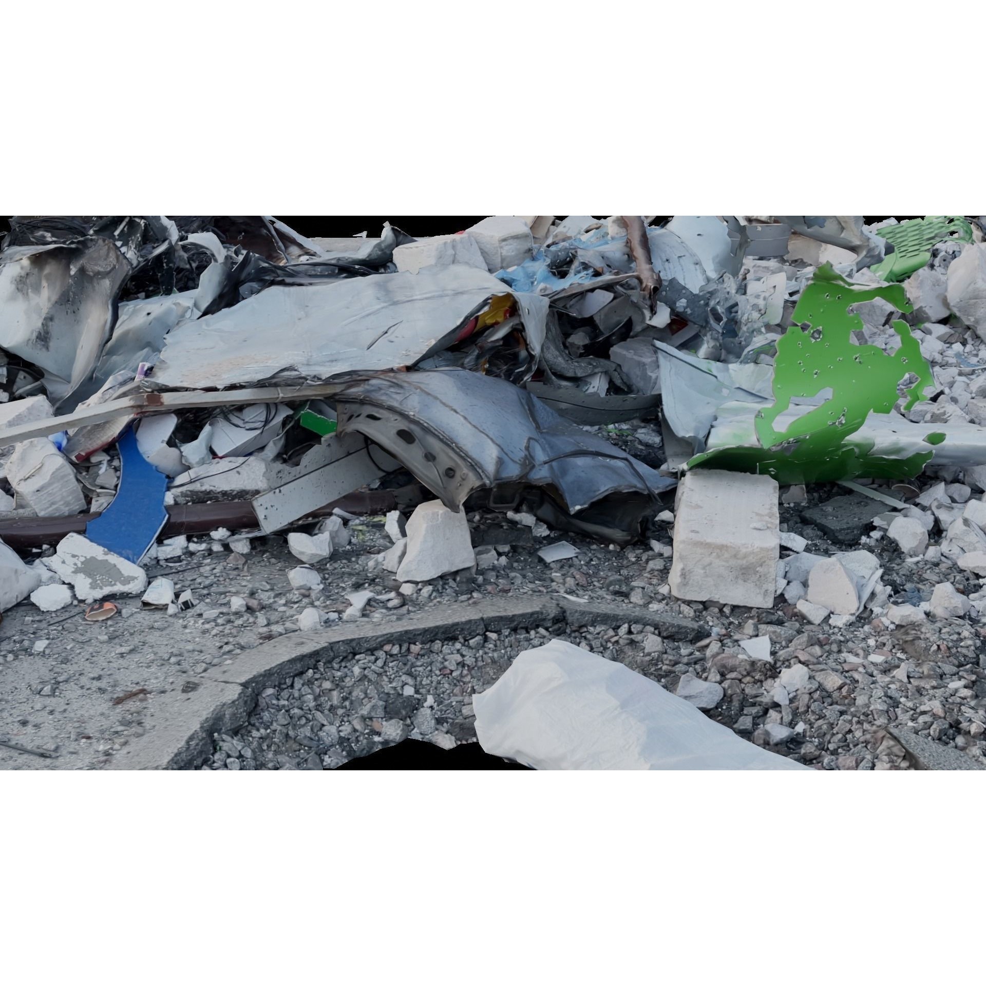 USCANS Ukraine Debris Set 4 - Low-Poly Game-Ready 3D Model