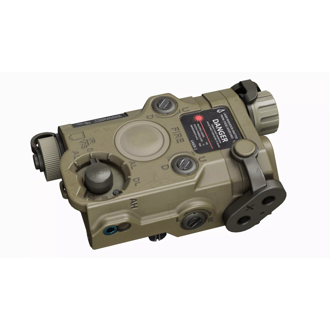 Laser Sight AN-PEQ 15 3D Model – Low Poly Game Asset, FBX, PBR - View 10