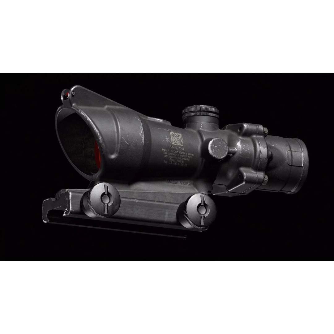 ACOG Rifle Scope 3D Model – Low Poly Game-Ready FBX Asset - View 2