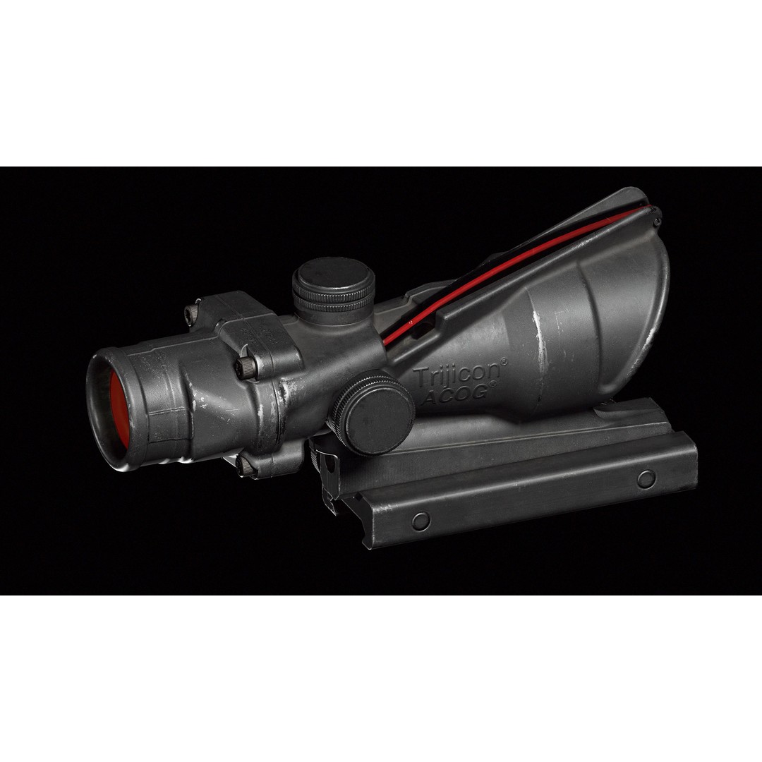 ACOG Rifle Scope 3D Model – Low Poly Game-Ready FBX Asset - View 6