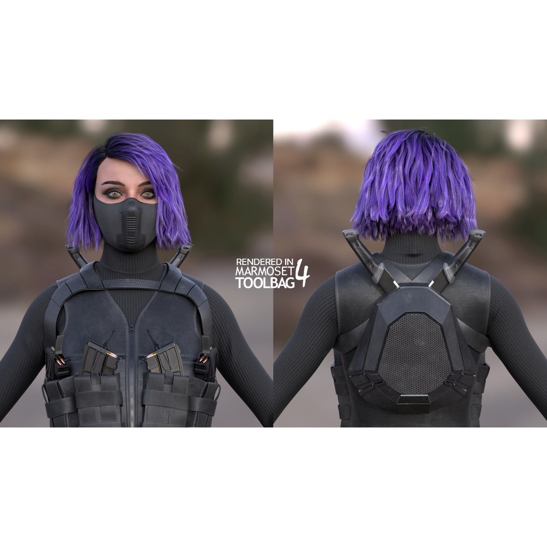 Realistic Military Woman 3D Model – Rigged Low-Poly Character for Unreal Engine - View 11