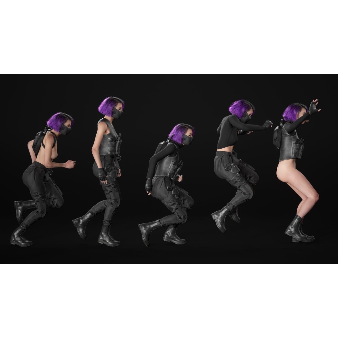 Realistic Military Woman 3D Model – Rigged Low-Poly Character for Unreal Engine - View 19