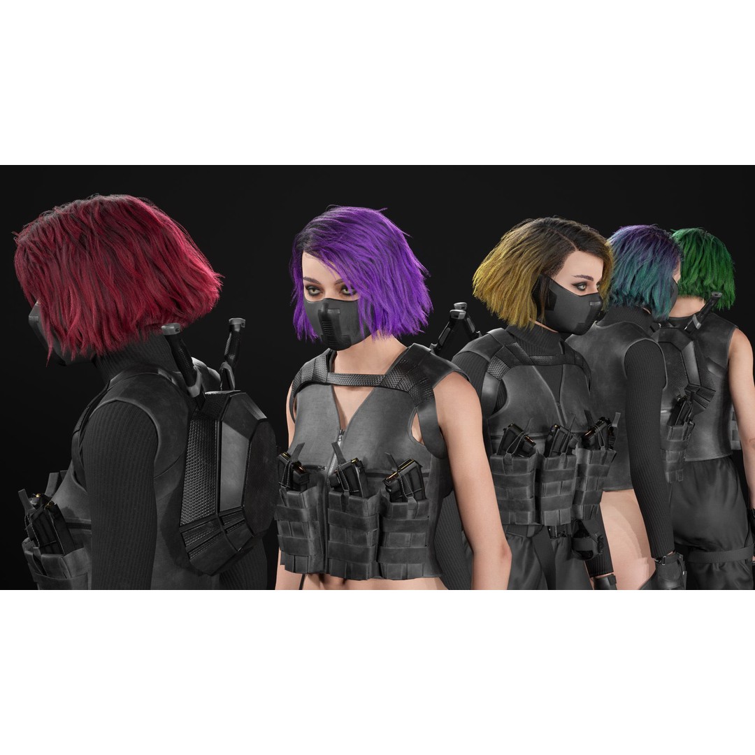 Realistic Military Woman 3D Model – Rigged Low-Poly Character for Unreal Engine - View 20
