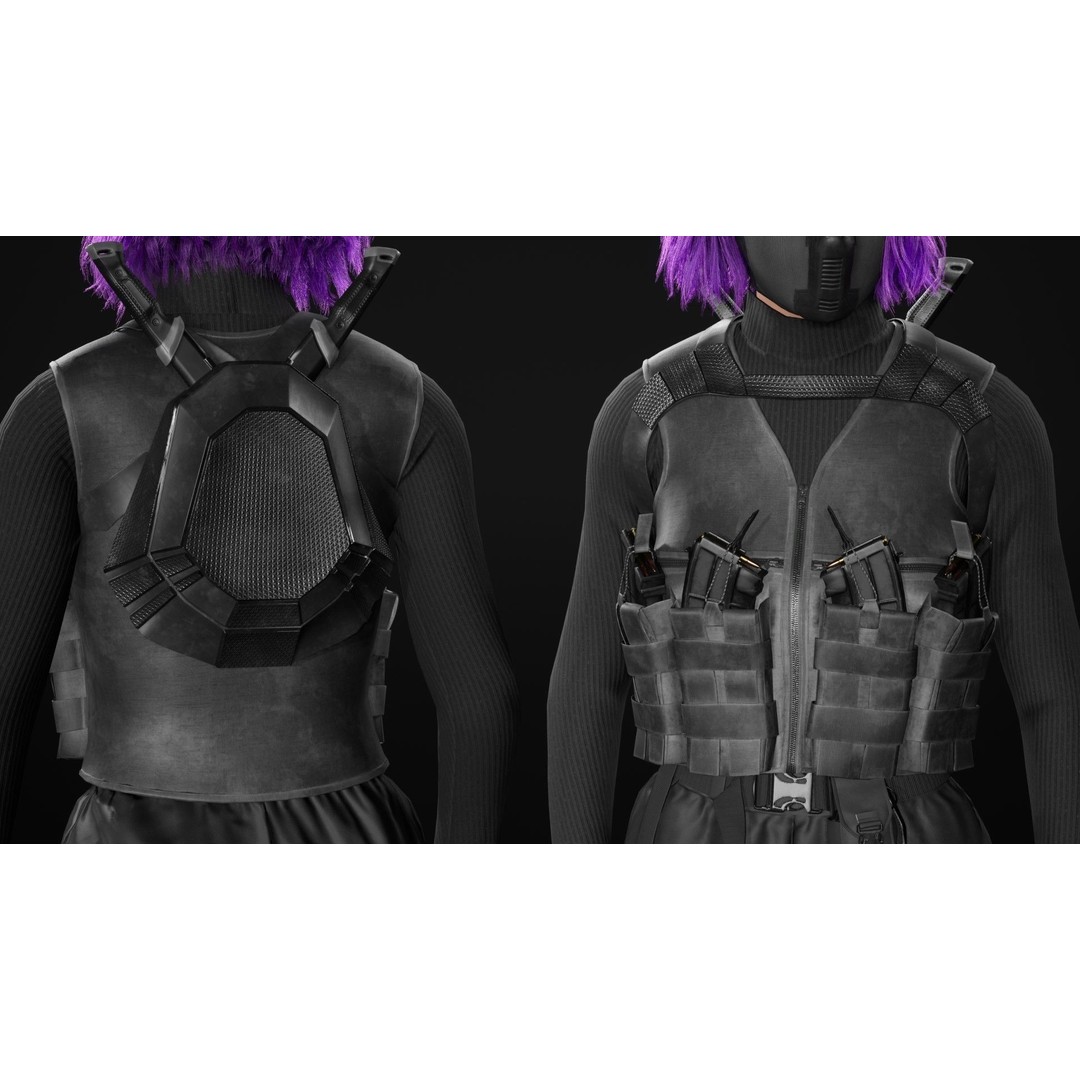 Realistic Military Woman 3D Model – Rigged Low-Poly Character for Unreal Engine - View 25