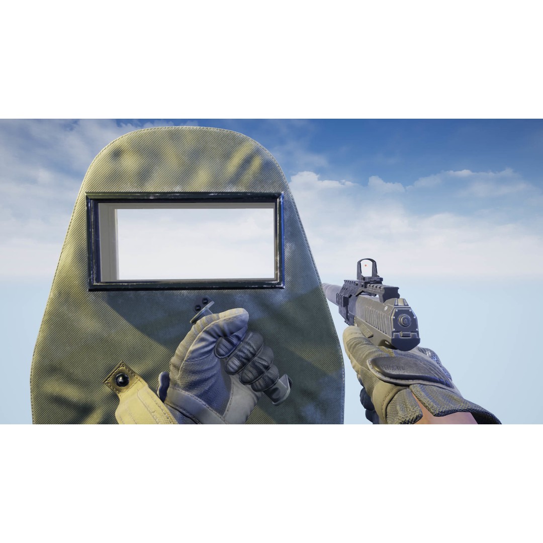 Pistol Tactical Shield 3D Model – Low Poly Game Ready Animations, FBX - View 10