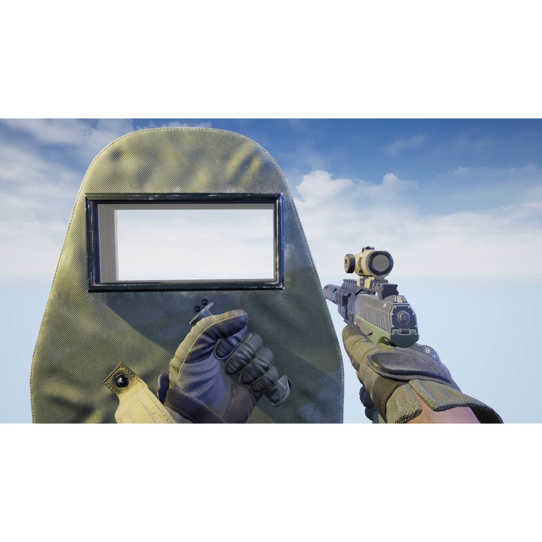 Pistol Tactical Shield 3D Model – Low Poly Game Ready Animations, FBX - View 8