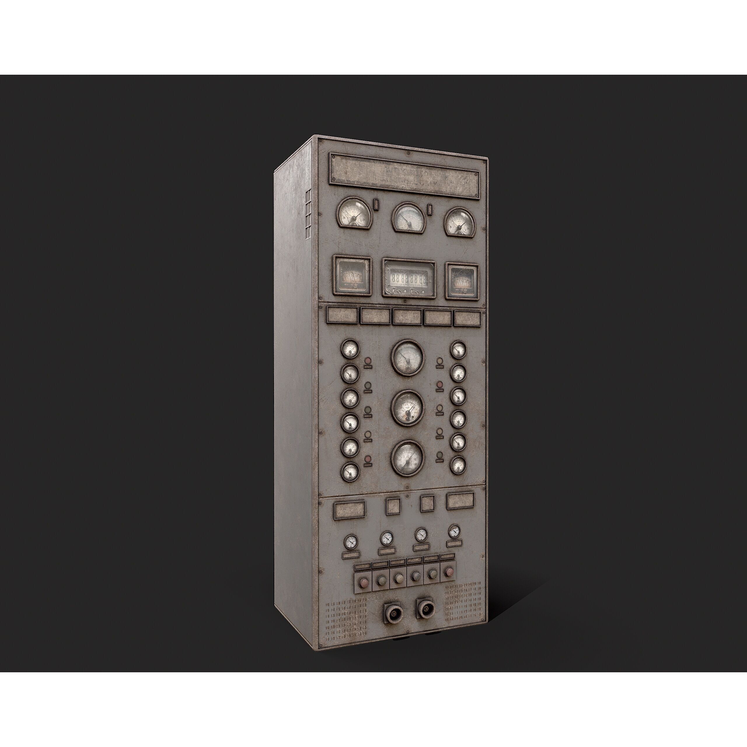Factory Control Panels - Low-Poly Game-Ready 3D Model - View 10
