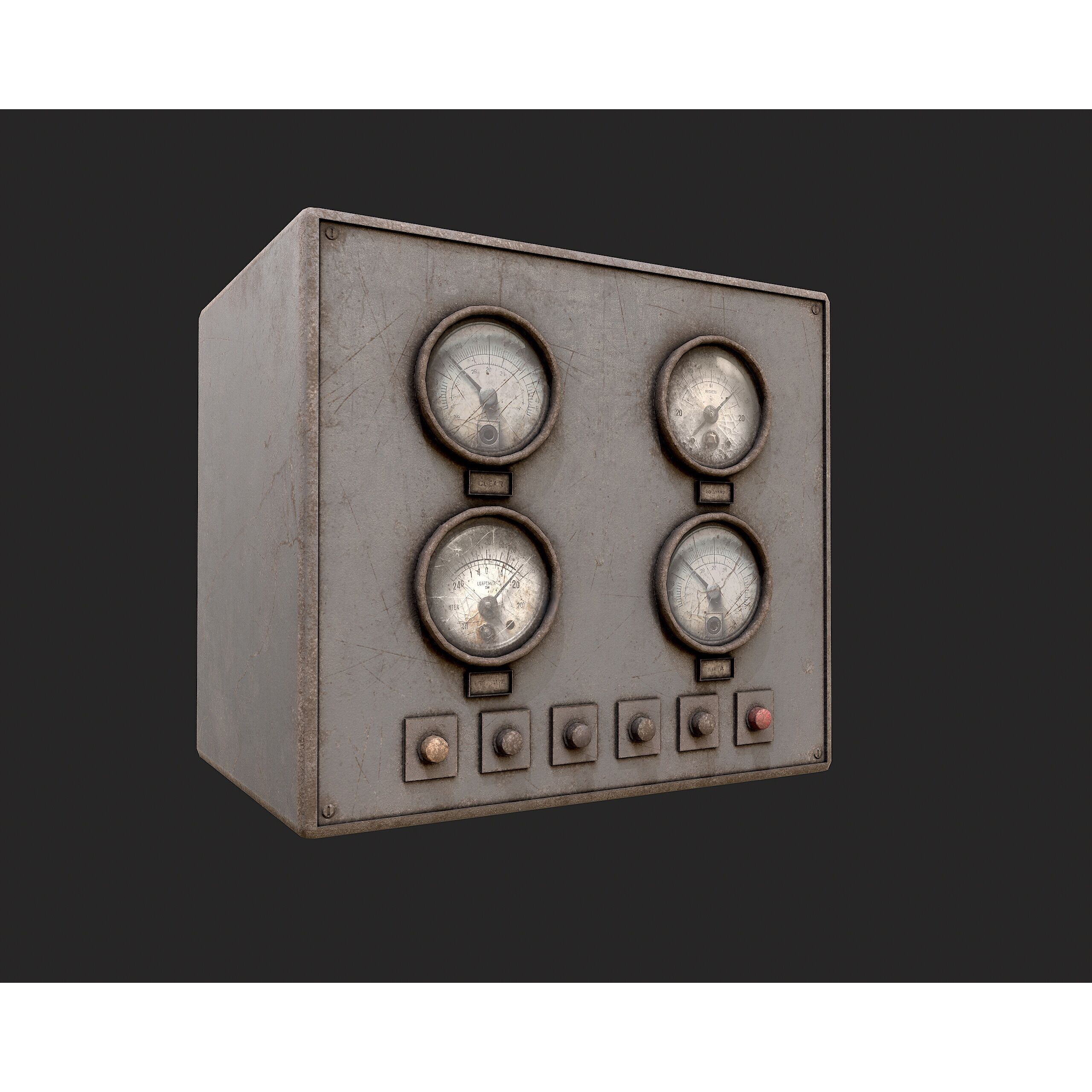 Factory Control Panels - Low-Poly Game-Ready 3D Model - View 19