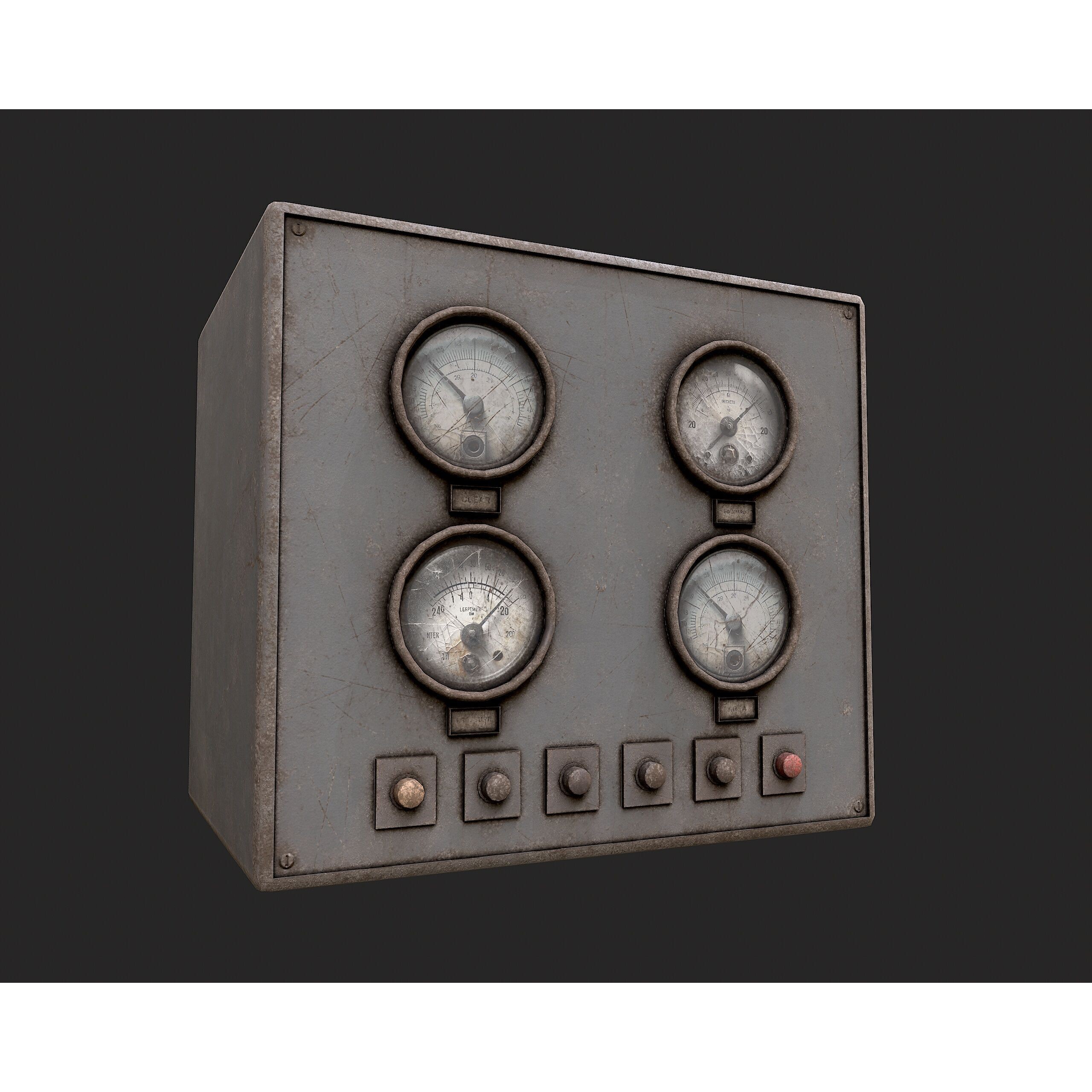 Factory Control Panels - Low-Poly Game-Ready 3D Model - View 21
