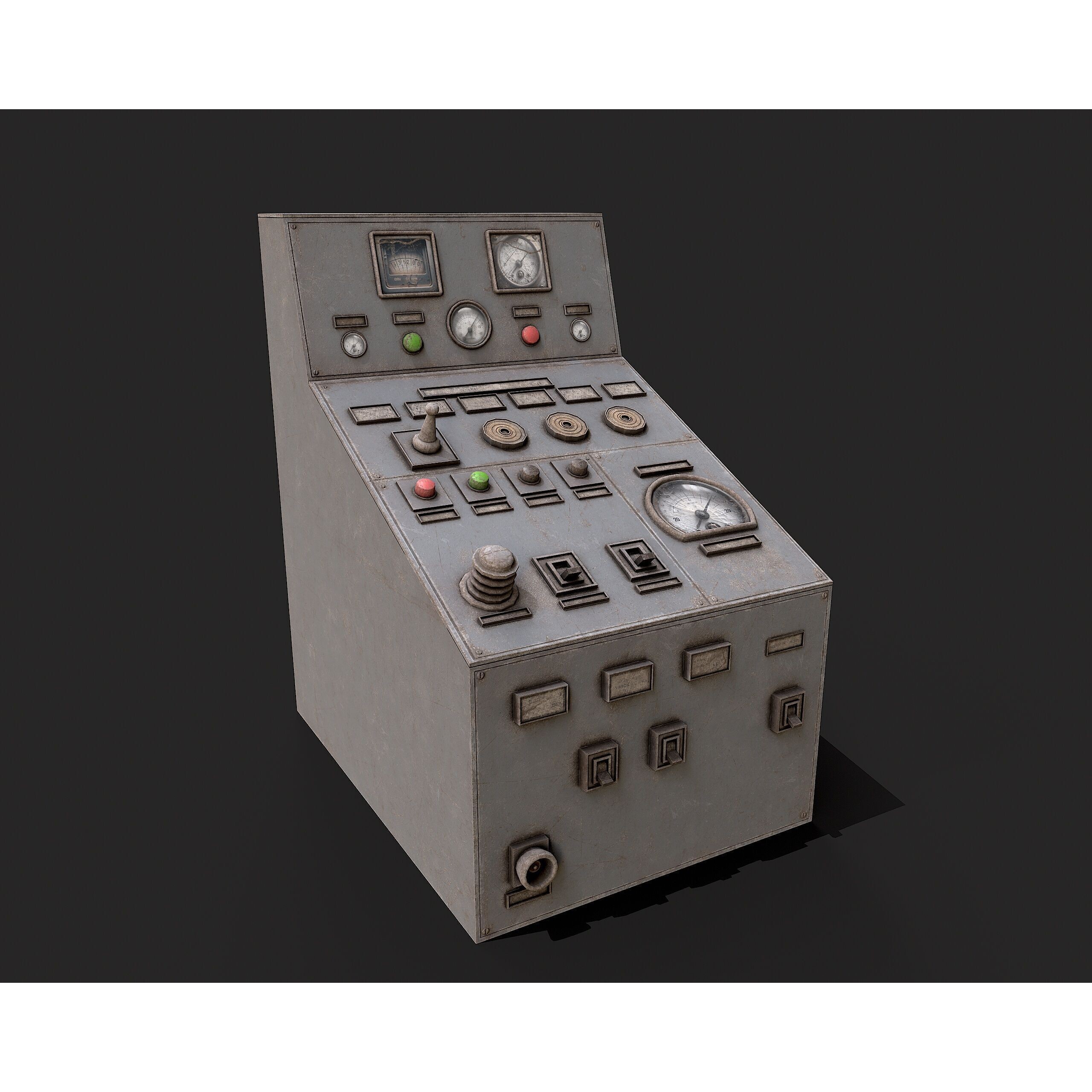 Factory Control Panels - Low-Poly Game-Ready 3D Model - View 22