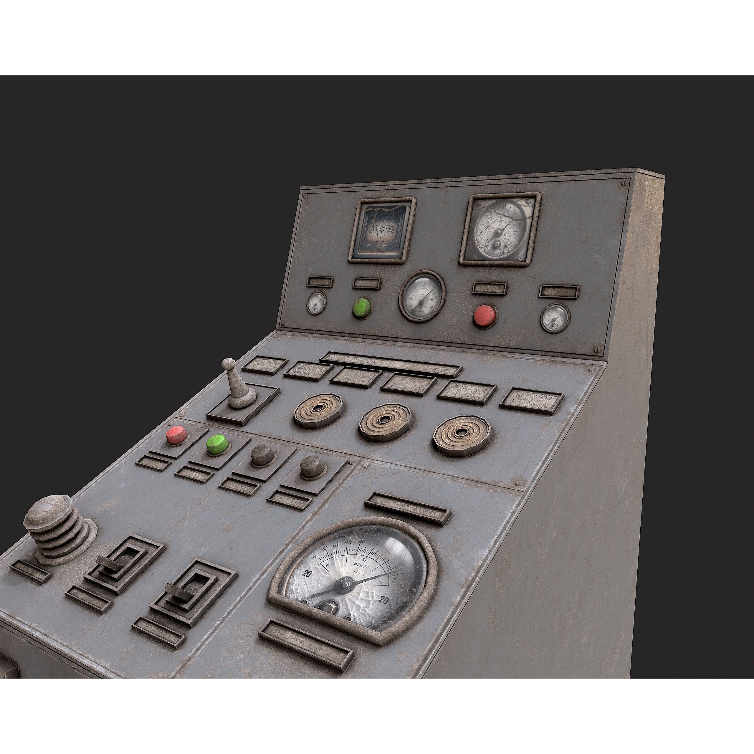 Factory Control Panels - Low-Poly Game-Ready 3D Model - View 25