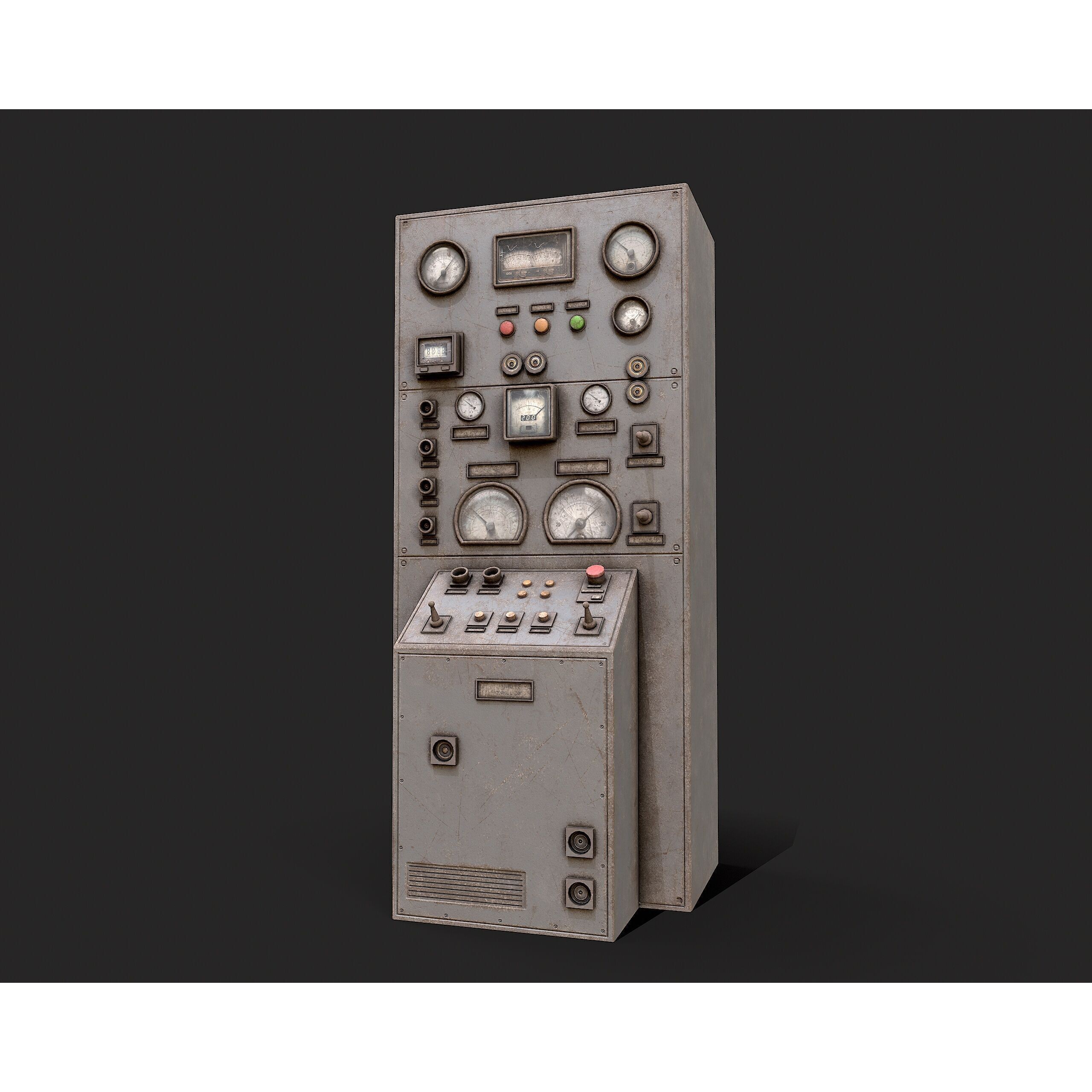 Factory Control Panels - Low-Poly Game-Ready 3D Model - View 3