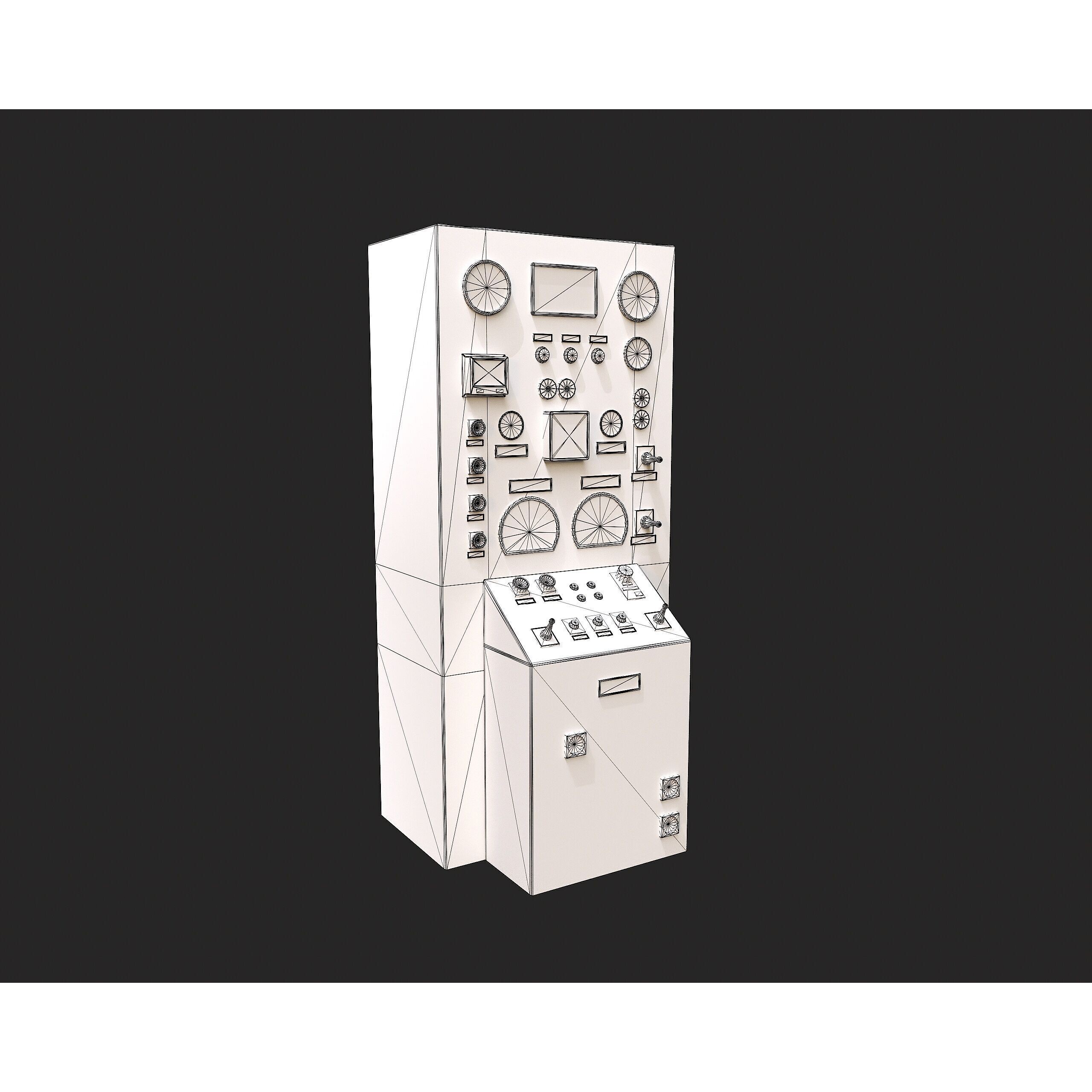 Factory Control Panels - Low-Poly Game-Ready 3D Model - View 33