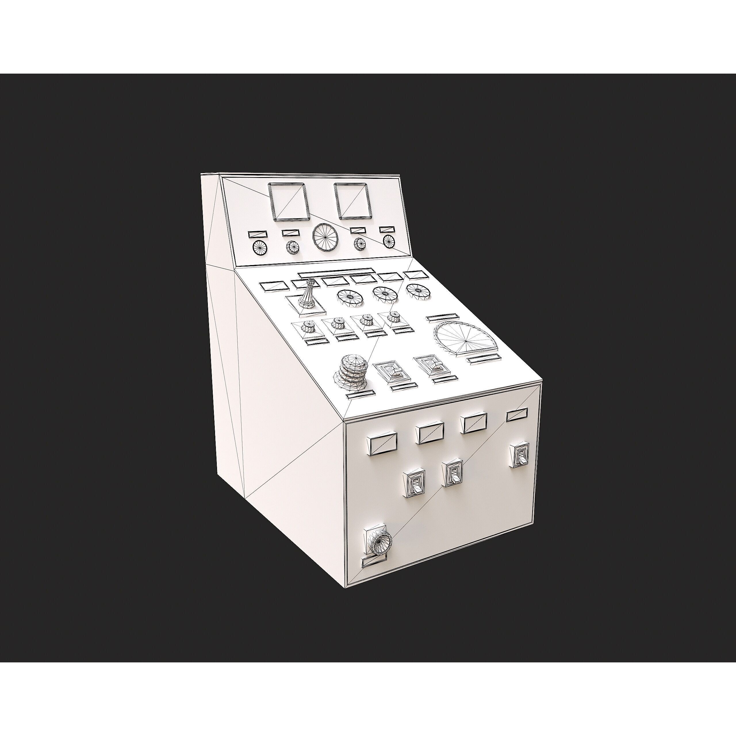 Factory Control Panels - Low-Poly Game-Ready 3D Model - View 35