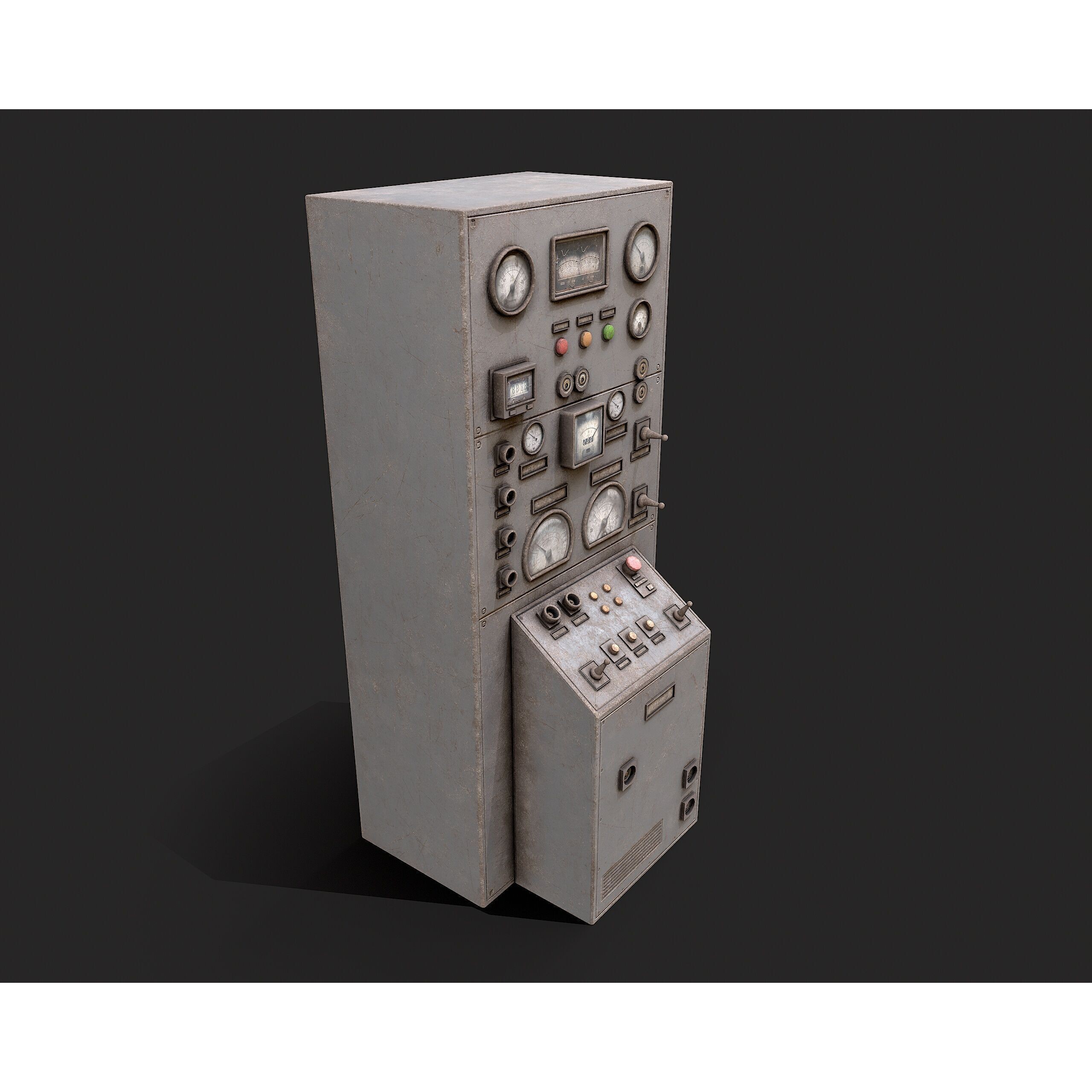Factory Control Panels - Low-Poly Game-Ready 3D Model - View 4