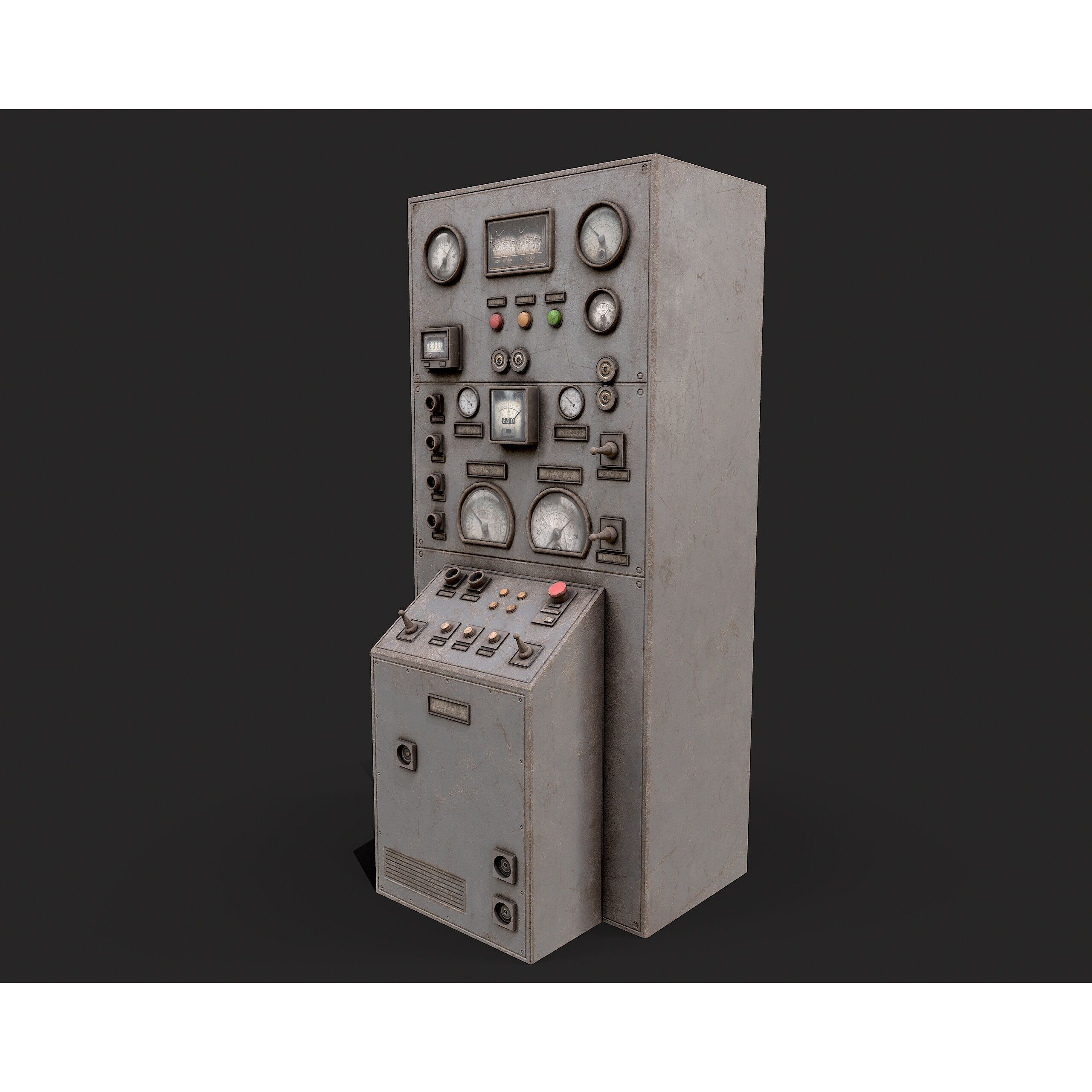 Factory Control Panels - Low-Poly Game-Ready 3D Model - View 6