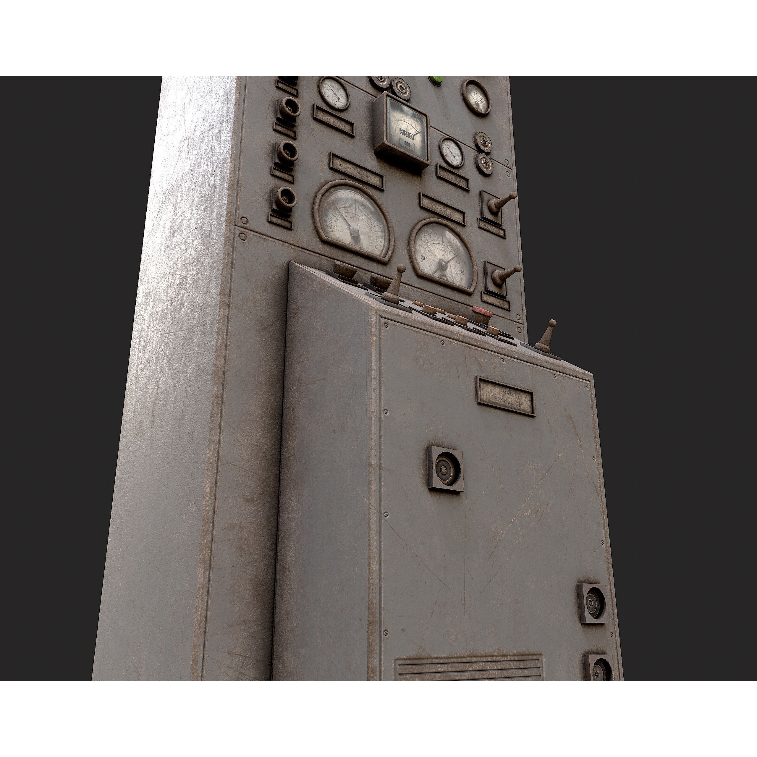 Factory Control Panels - Low-Poly Game-Ready 3D Model - View 8