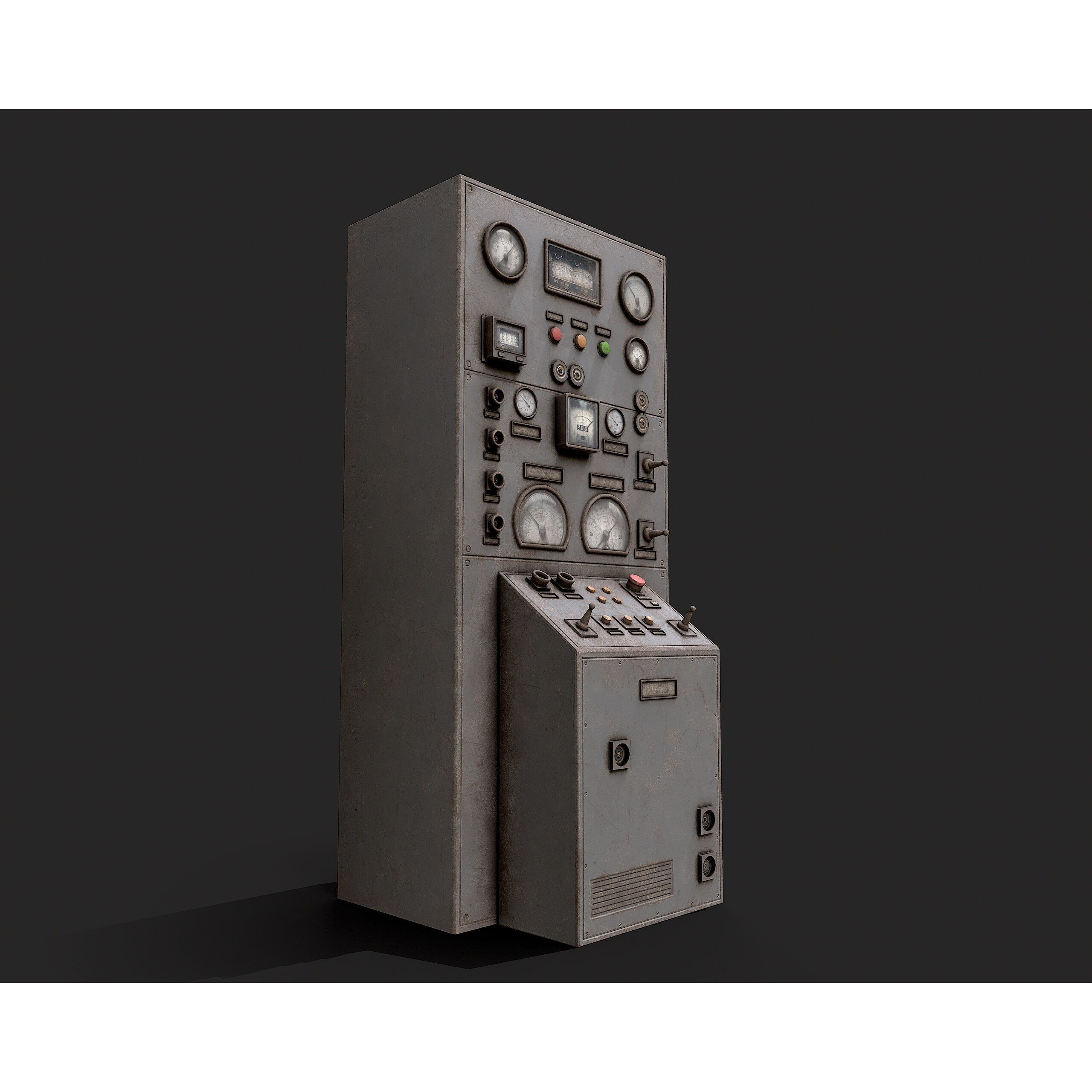 Factory Control Panels - Low-Poly Game-Ready 3D Model - View 9