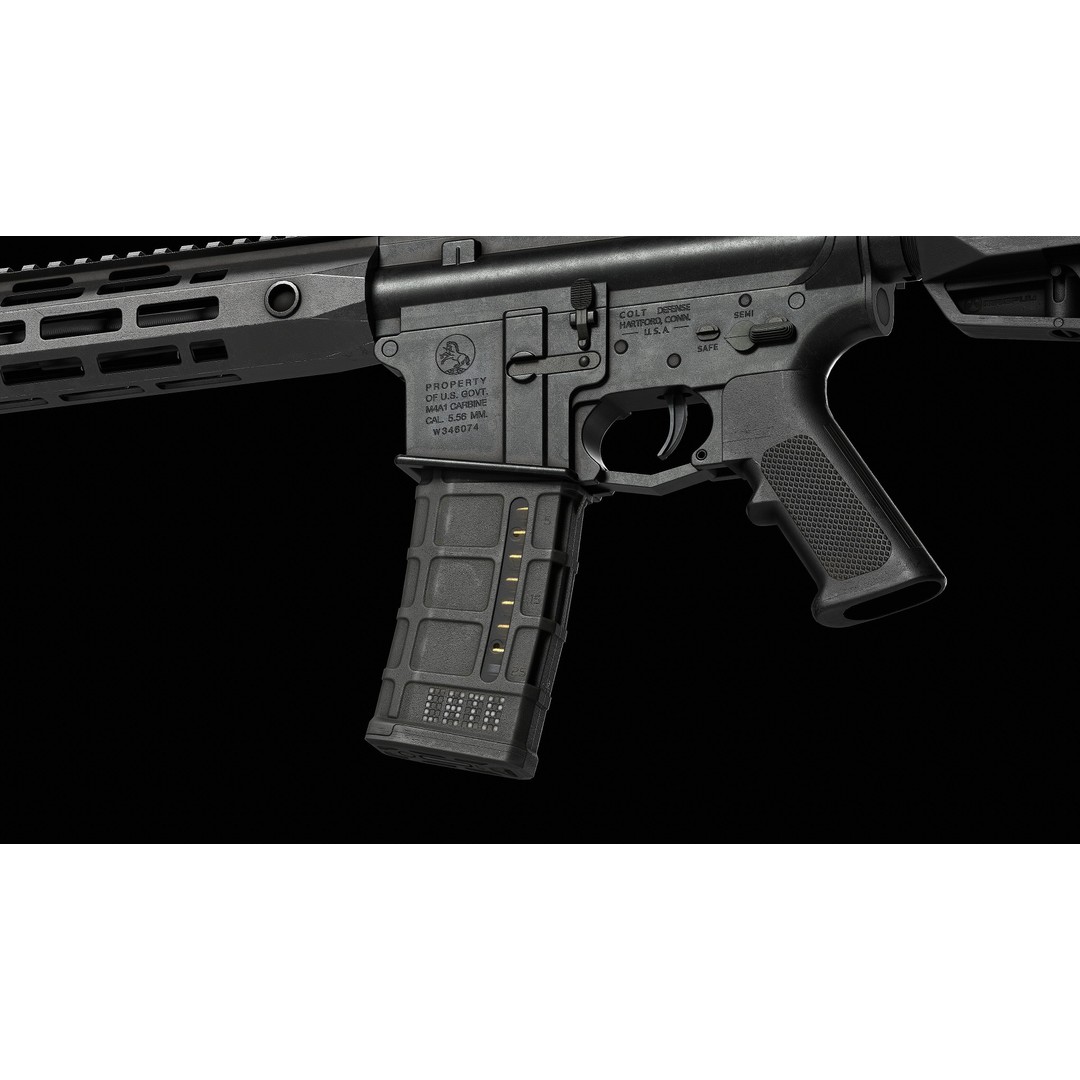 PMAG 30 Round Magazine 3D Model – Low Poly Game Asset, FBX, OBJ - View 10
