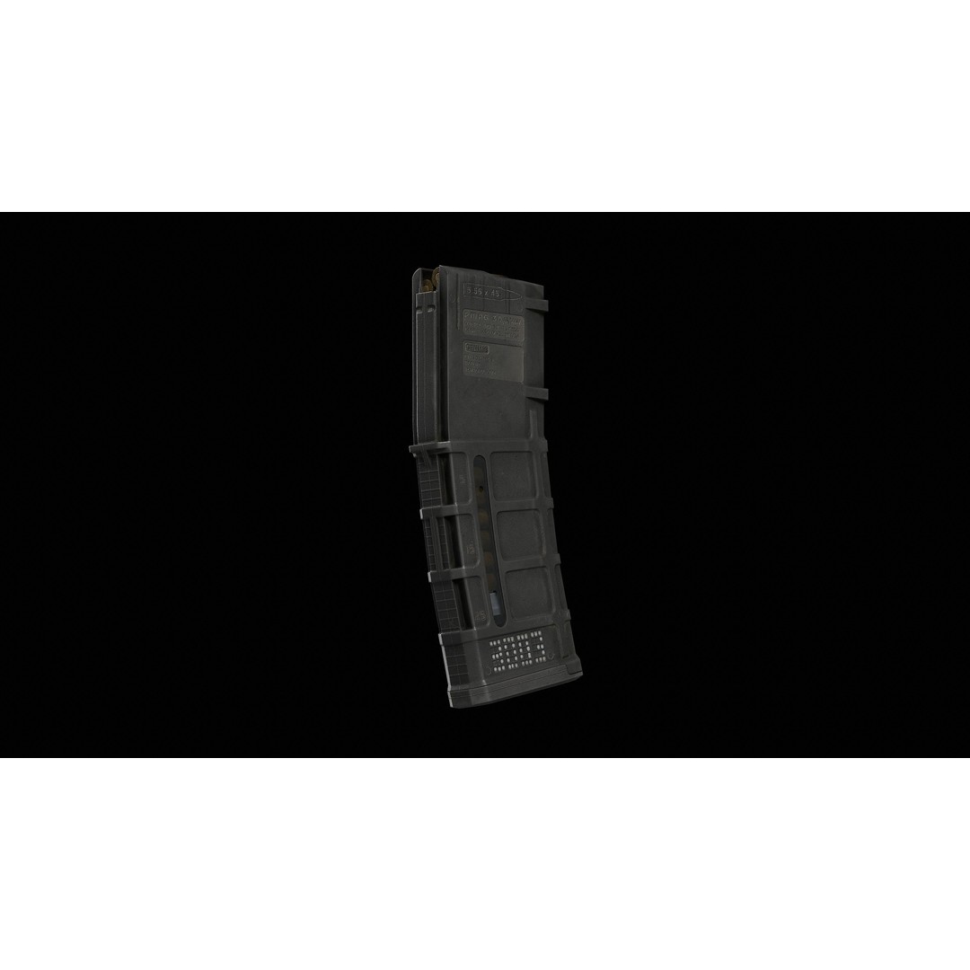 PMAG 30 Round Magazine 3D Model – Low Poly Game Asset, FBX, OBJ - View 4