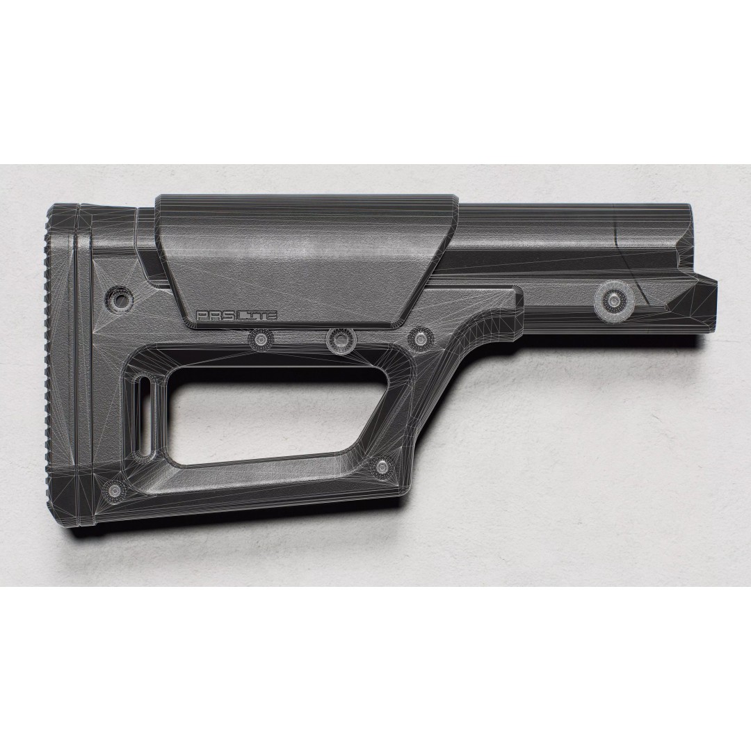 Magpul PRS Lite Stock 3D Model – Low Poly Game Ready Asset, FBX - View 19