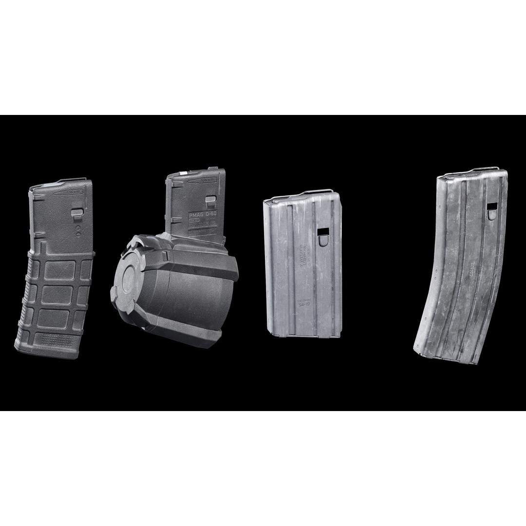 M4A1 3D Model – Low Poly Game Ready Asset, FBX & Blender - View 32