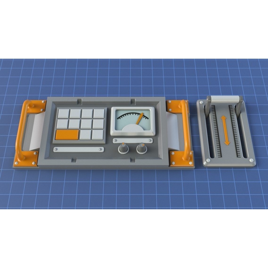 Control Panel 1 - Low-Poly Game-Ready 3D Model - View 12