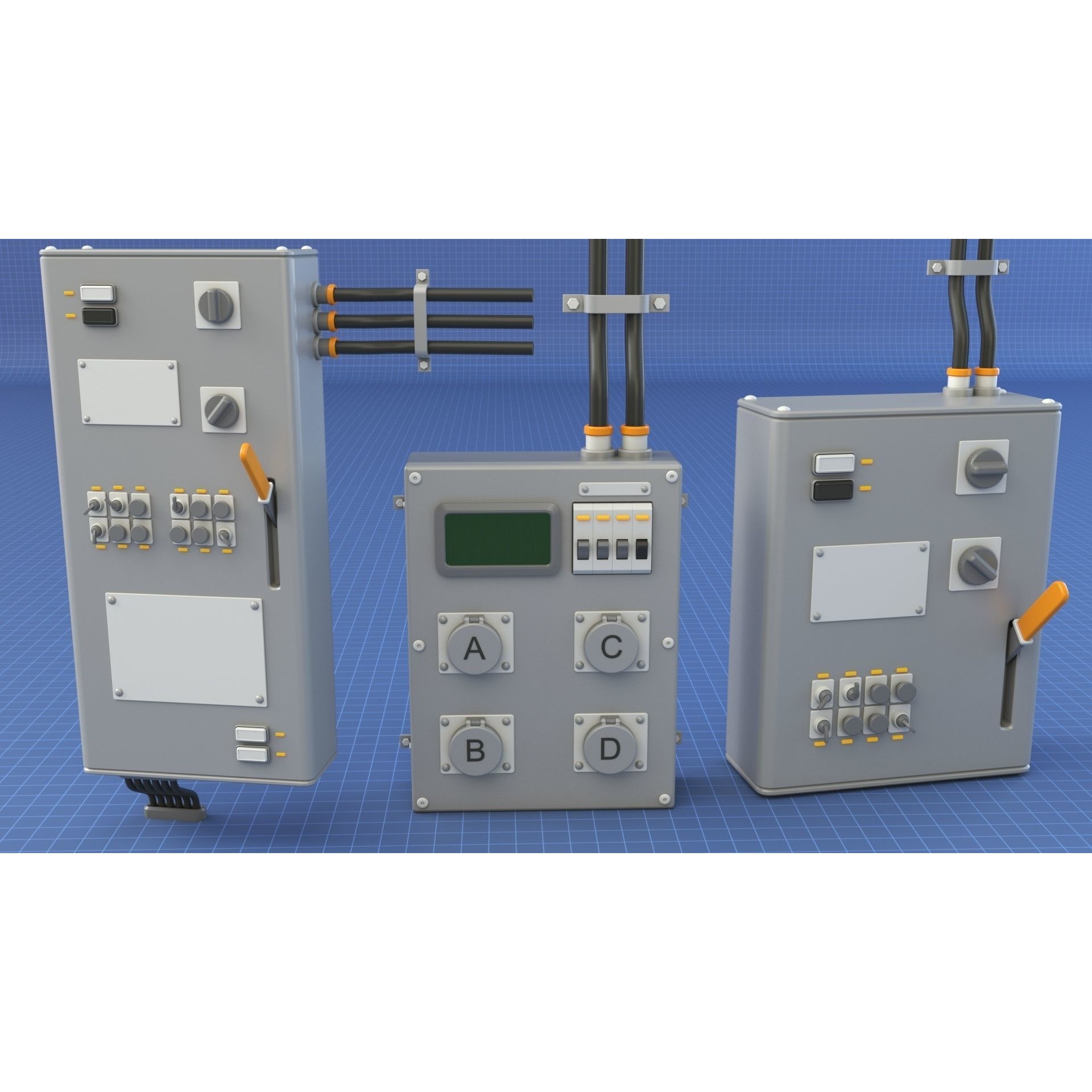 Control Panel 1 - Low-Poly Game-Ready 3D Model - View 13