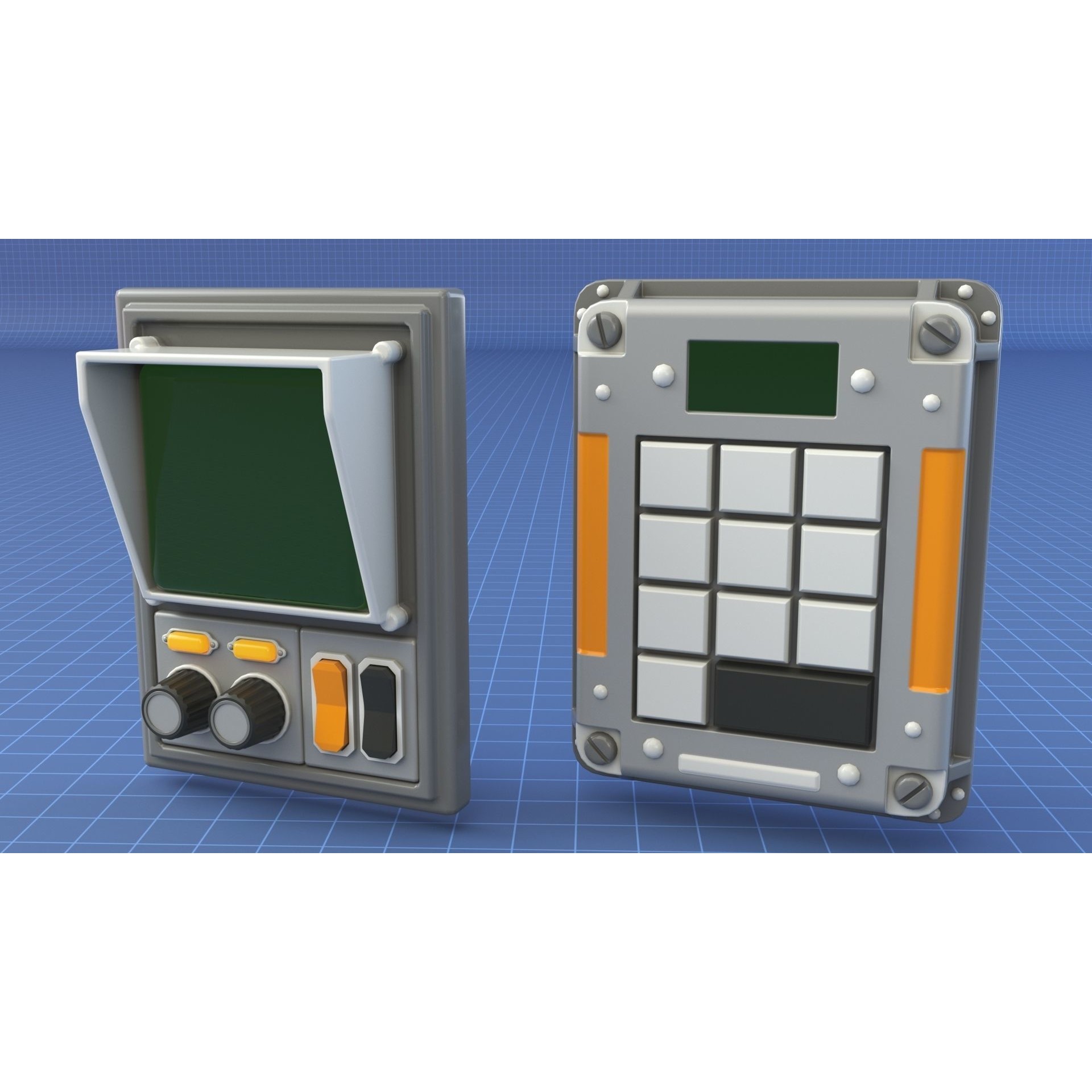 Control Panel 1 - Low-Poly Game-Ready 3D Model - View 15