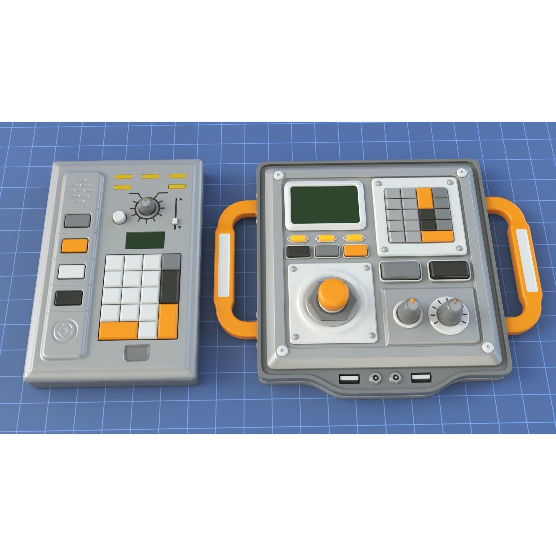 Control Panel 1 - Low-Poly Game-Ready 3D Model - View 4