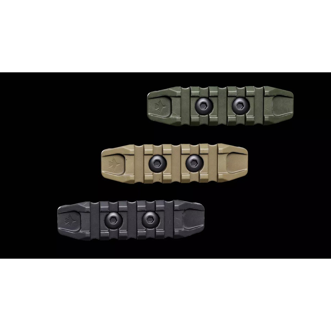 CRC 9021 M-Lok Picatinny Rail 3D Model – Low Poly Game-Ready FBX - View 2