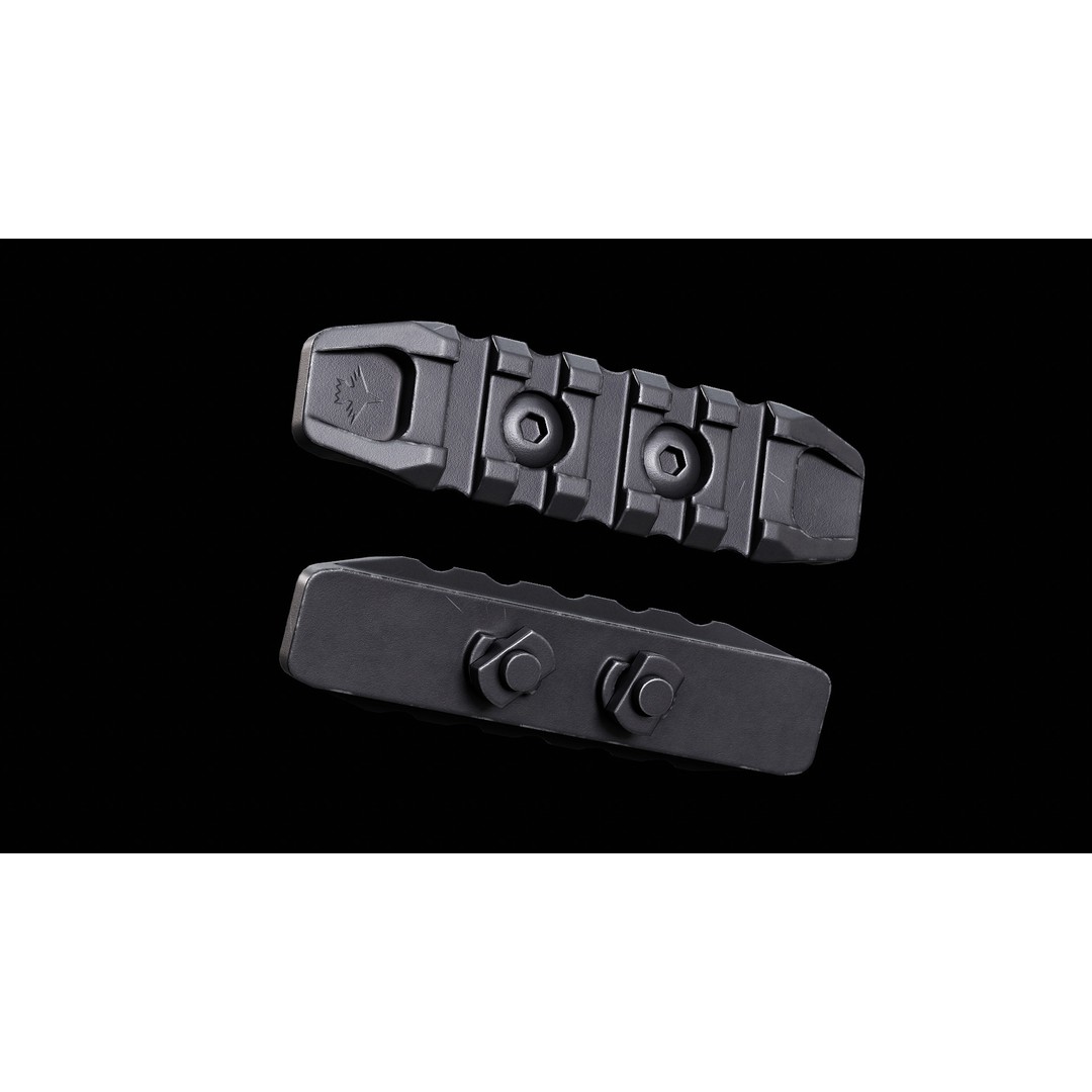 CRC 9021 M-Lok Picatinny Rail 3D Model – Low Poly Game-Ready FBX - View 3