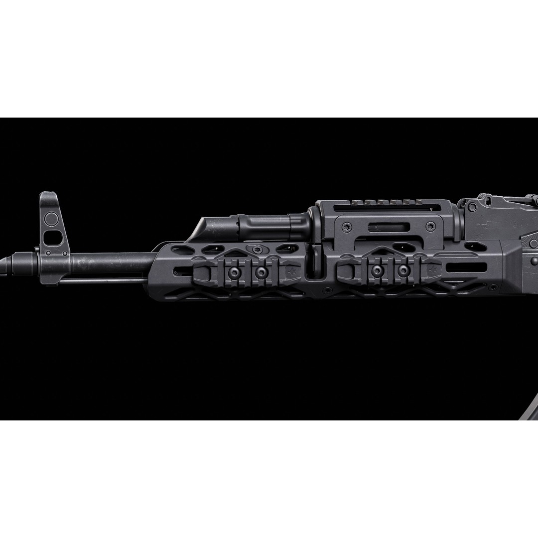 CRC 9021 M-Lok Picatinny Rail 3D Model – Low Poly Game-Ready FBX - View 6