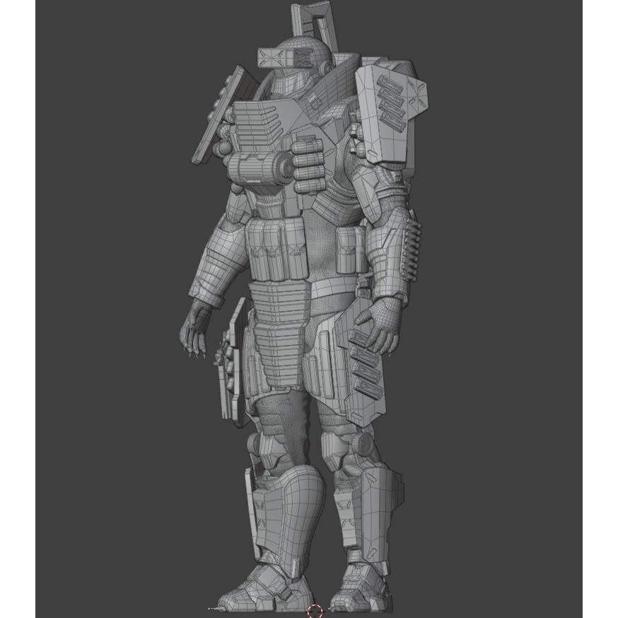 Heavy Juggernaut Soldier 3D Model – Game-Ready Rigged Character, FBX, OBJ - View 39