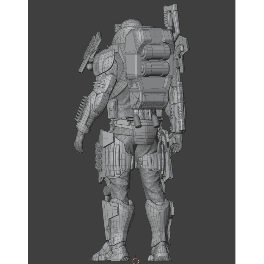 Heavy Juggernaut Soldier 3D Model – Game-Ready Rigged Character, FBX, OBJ - View 40