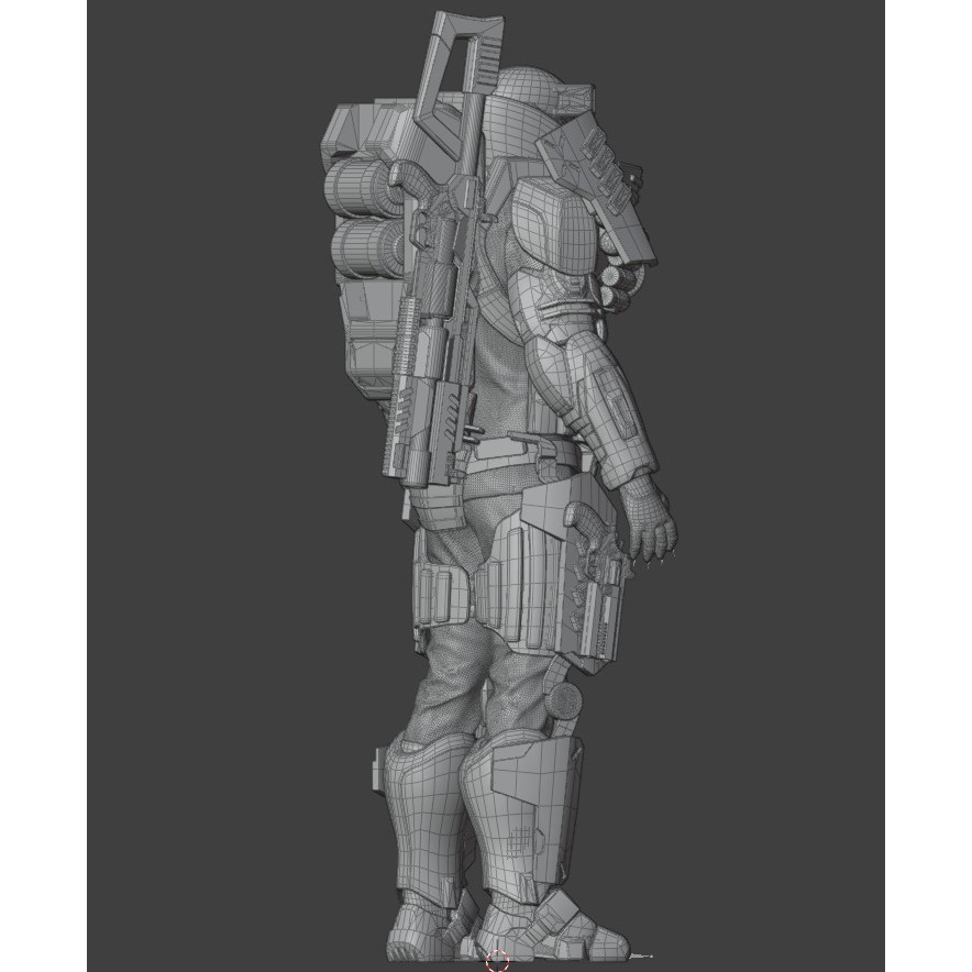 Heavy Juggernaut Soldier 3D Model – Game-Ready Rigged Character, FBX, OBJ - View 41