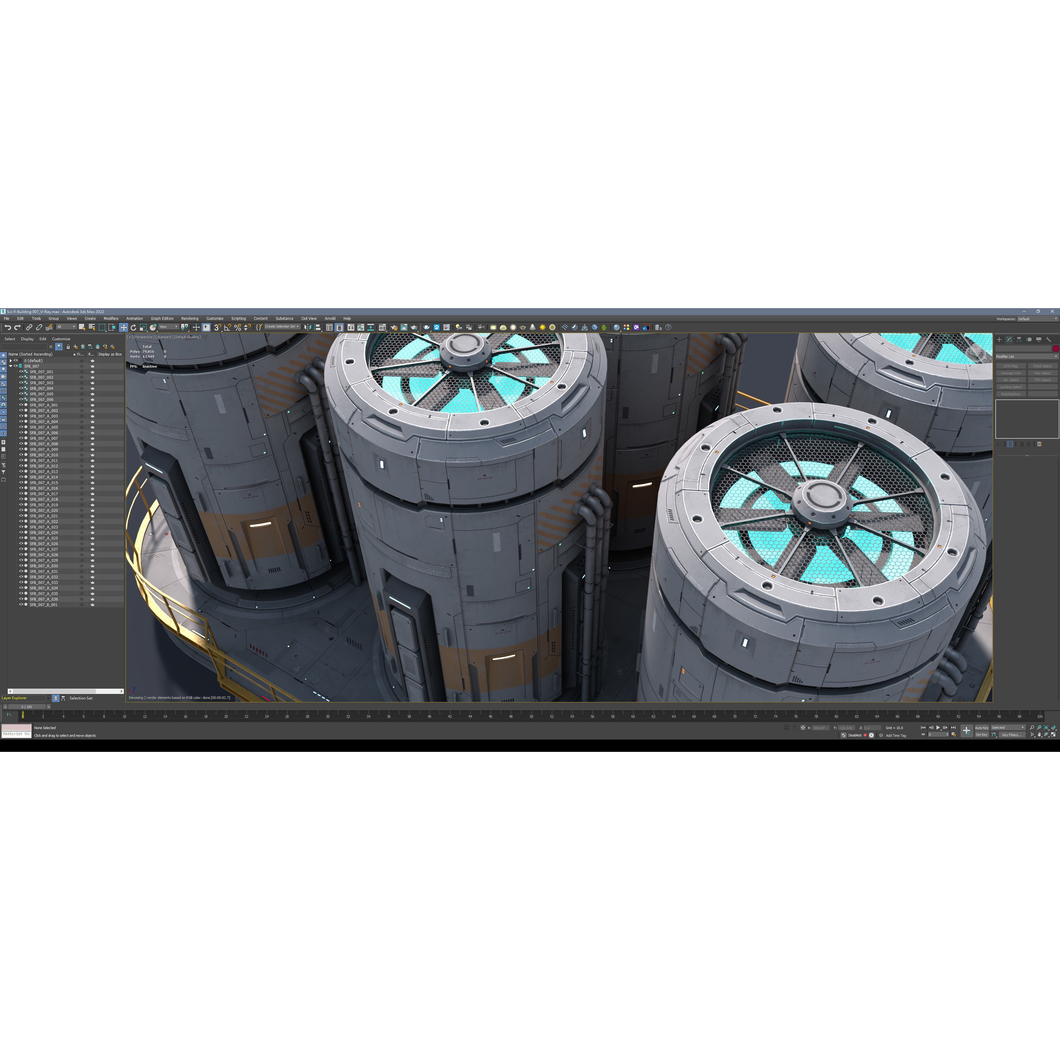 Sci-Fi Building 007 - Low-Poly Game-Ready 3D Model - View 18