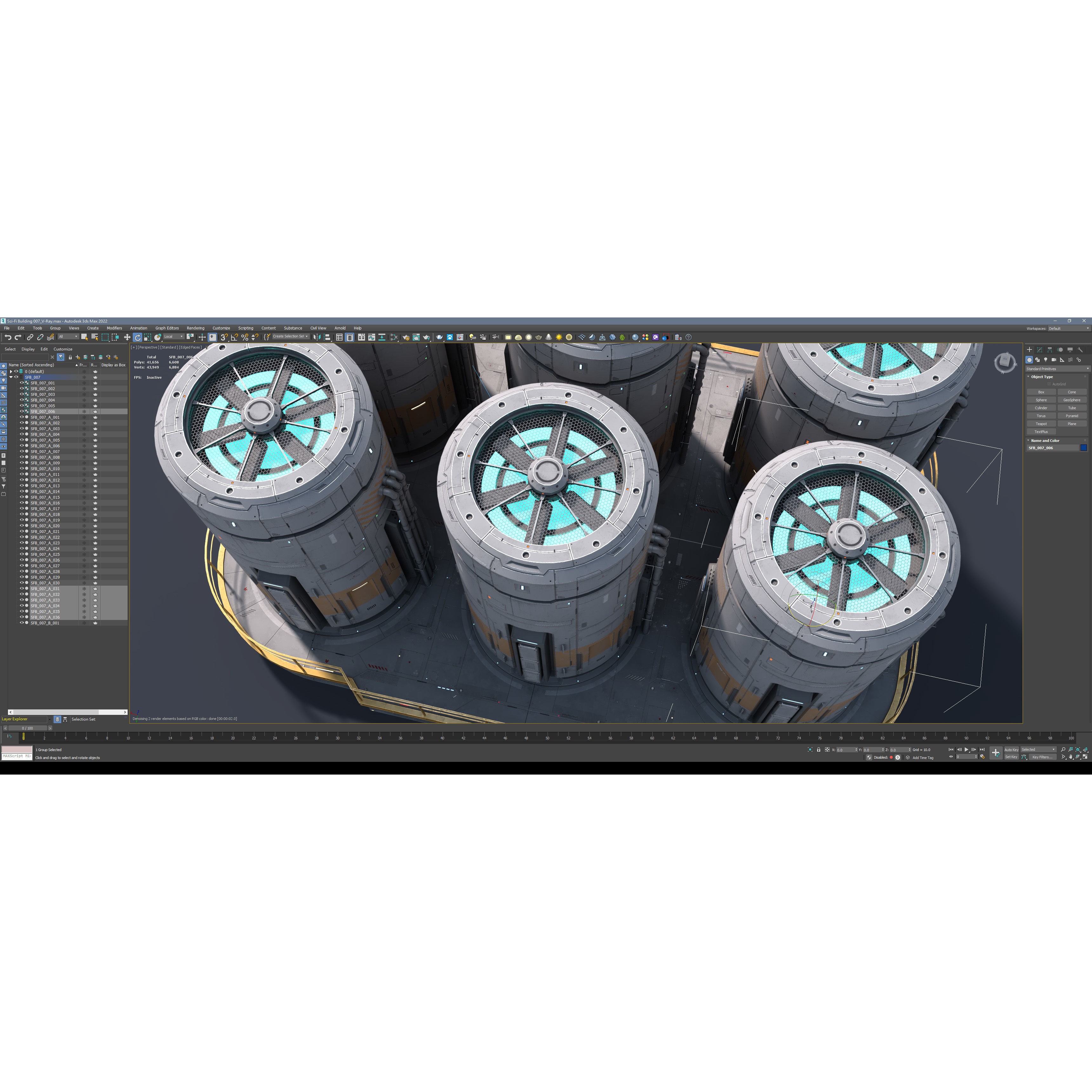 Sci-Fi Building 007 - Low-Poly Game-Ready 3D Model - View 19
