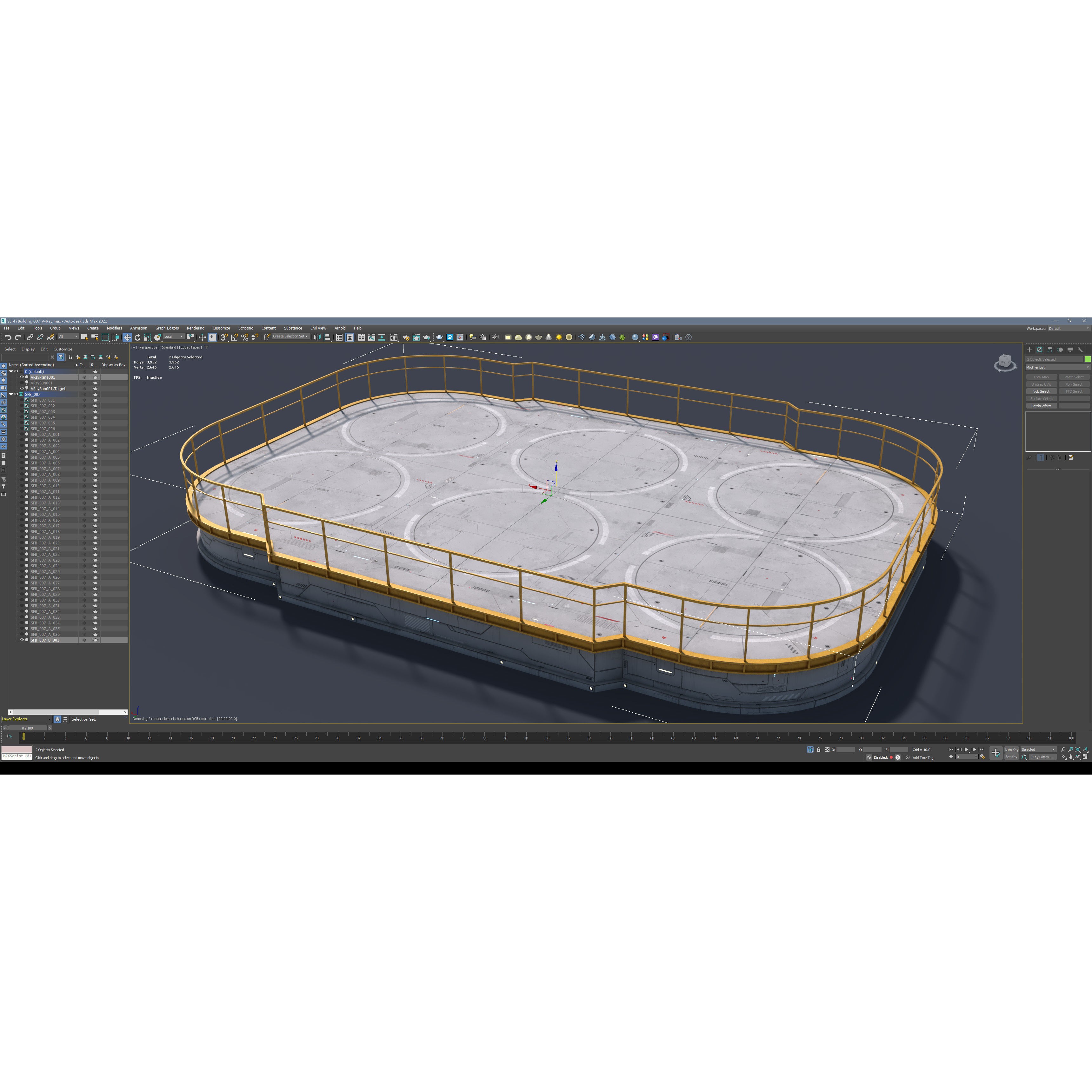Sci-Fi Building 007 - Low-Poly Game-Ready 3D Model - View 22