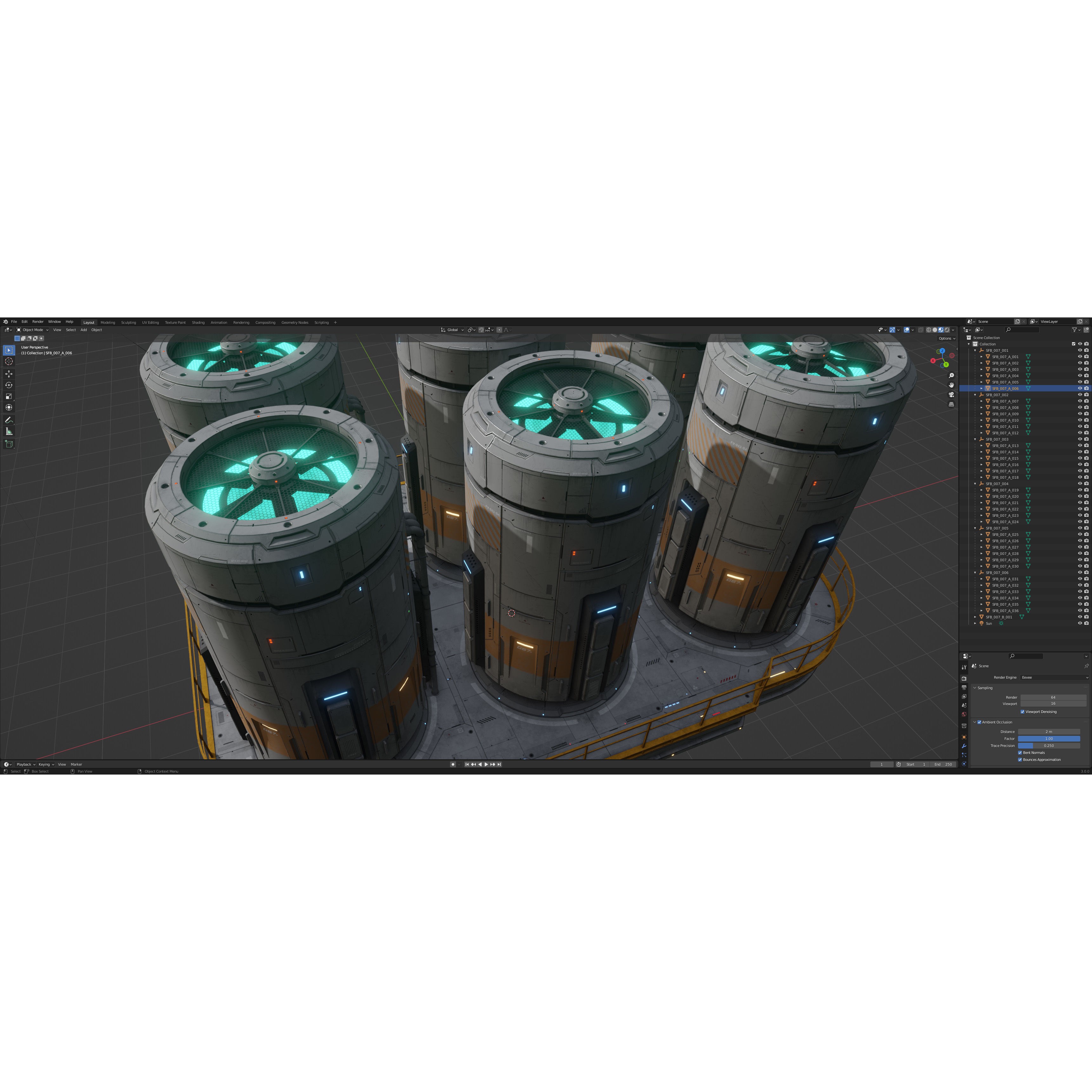 Sci-Fi Building 007 - Low-Poly Game-Ready 3D Model - View 24