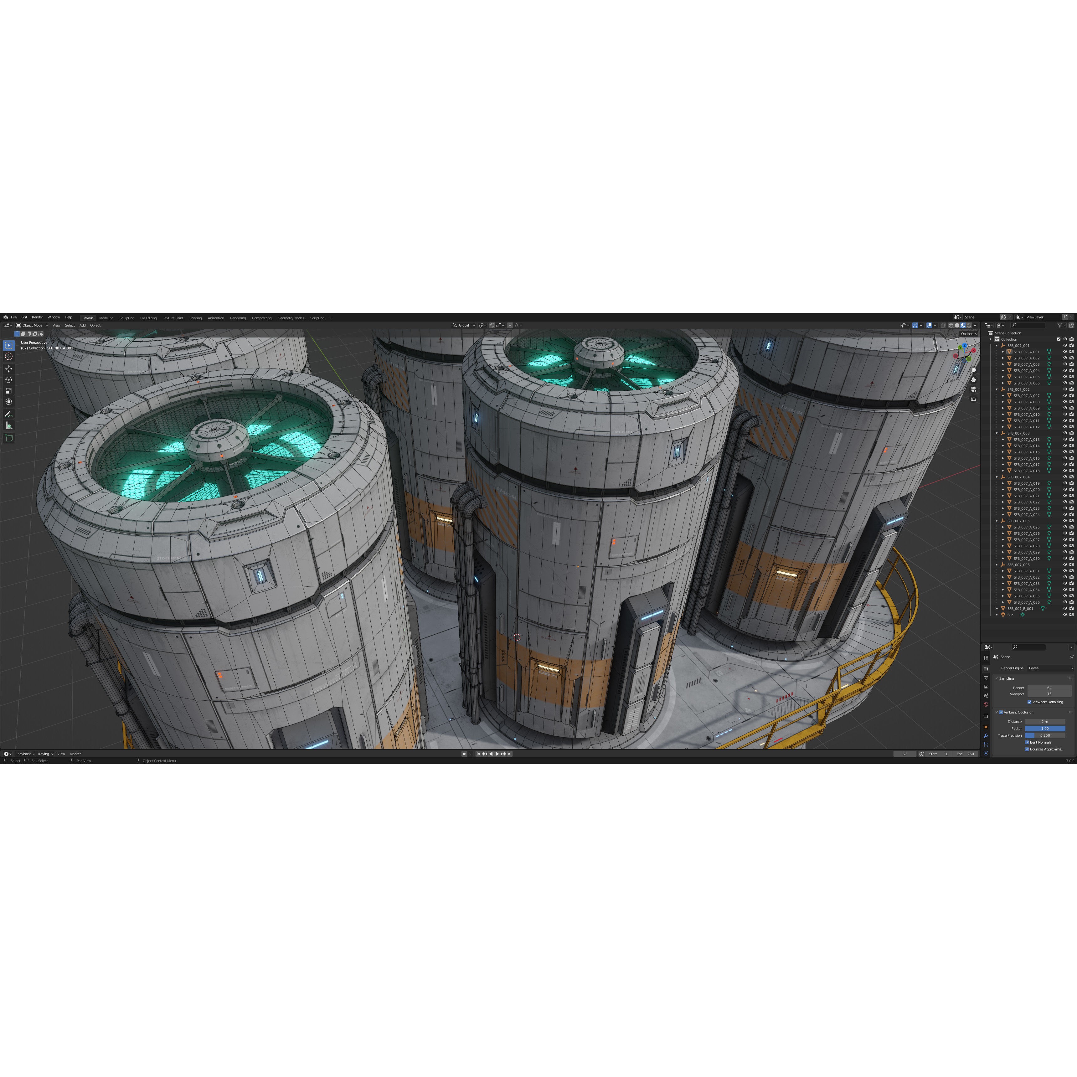 Sci-Fi Building 007 - Low-Poly Game-Ready 3D Model - View 28