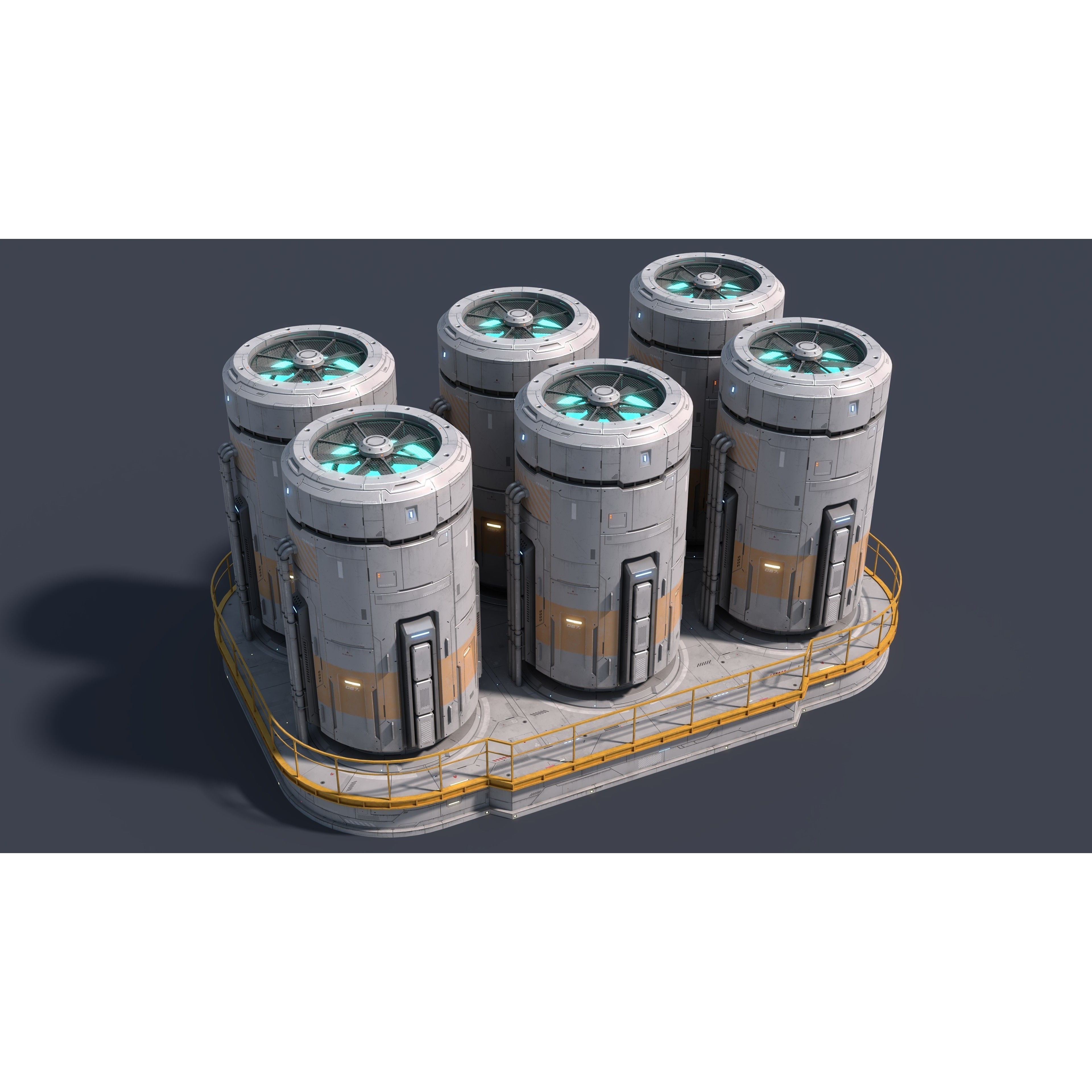 Sci-Fi Building 007 - Low-Poly Game-Ready 3D Model - View 5
