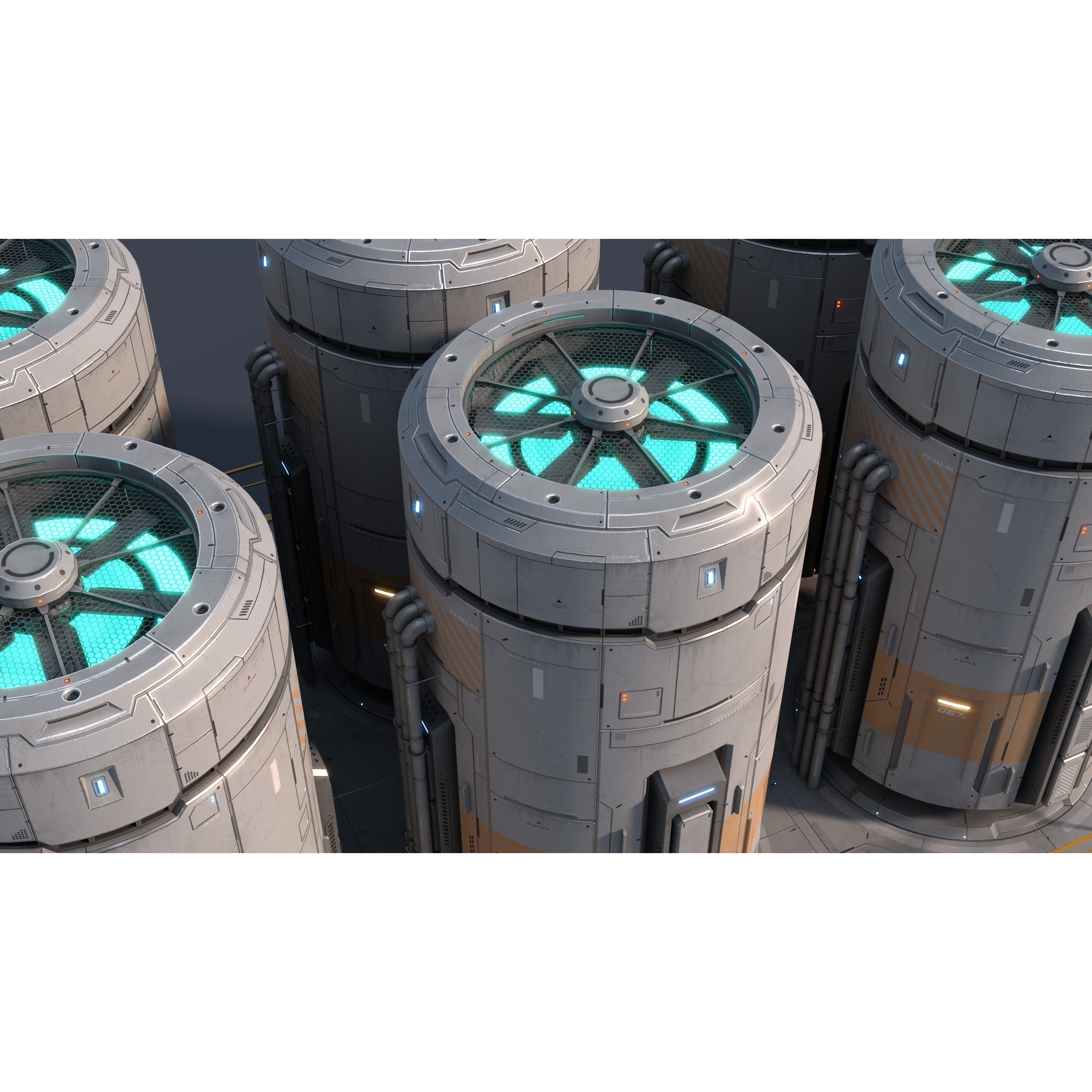 Sci-Fi Building 007 - Low-Poly Game-Ready 3D Model - View 8