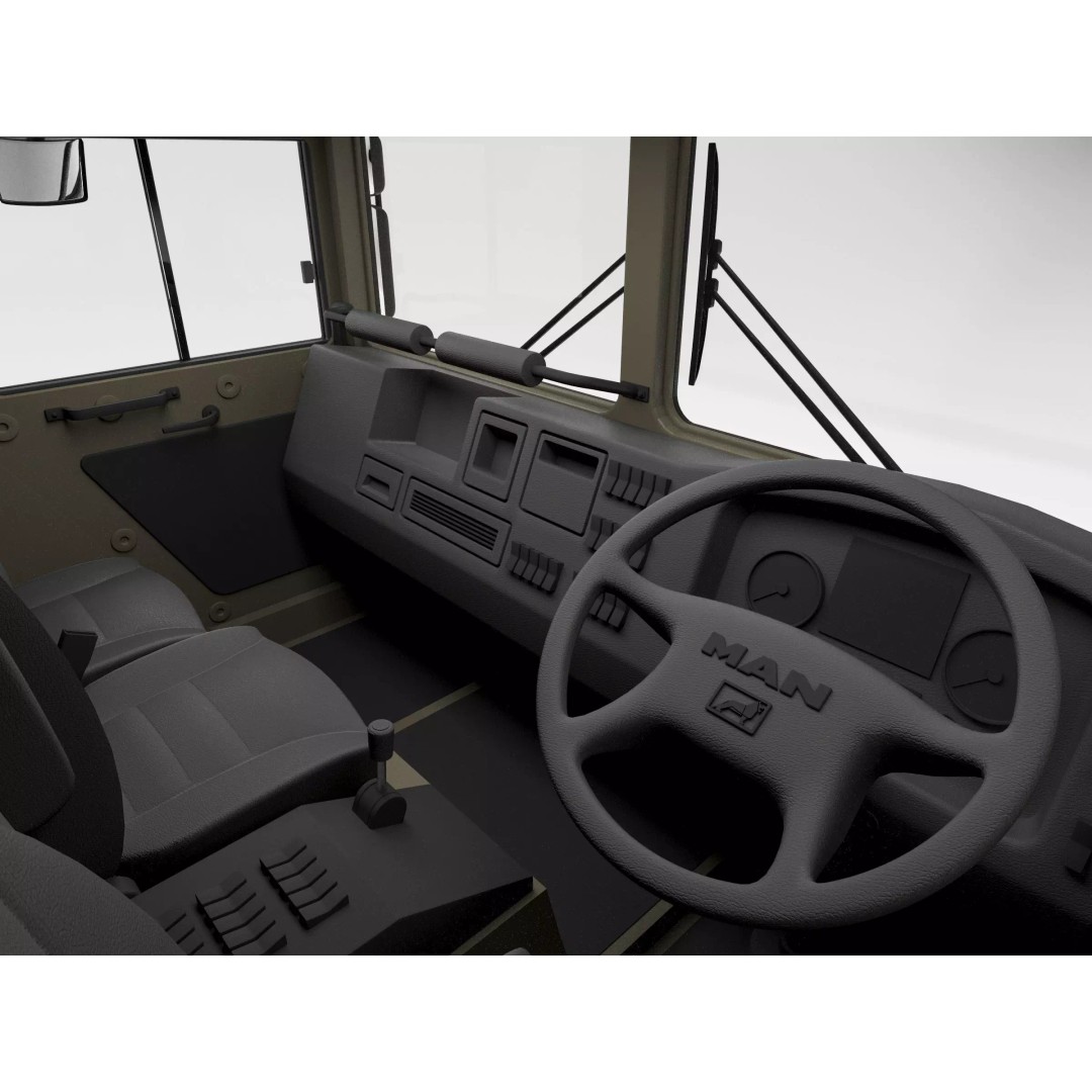 MAN HX77 8x8 Military Truck Chassis 3D Model – High Detail Modular Asset, FBX, OBJ - View 10