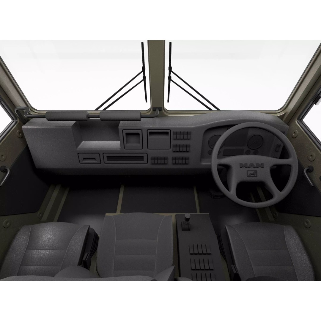 MAN HX77 8x8 Military Truck Chassis 3D Model – High Detail Modular Asset, FBX, OBJ - View 11