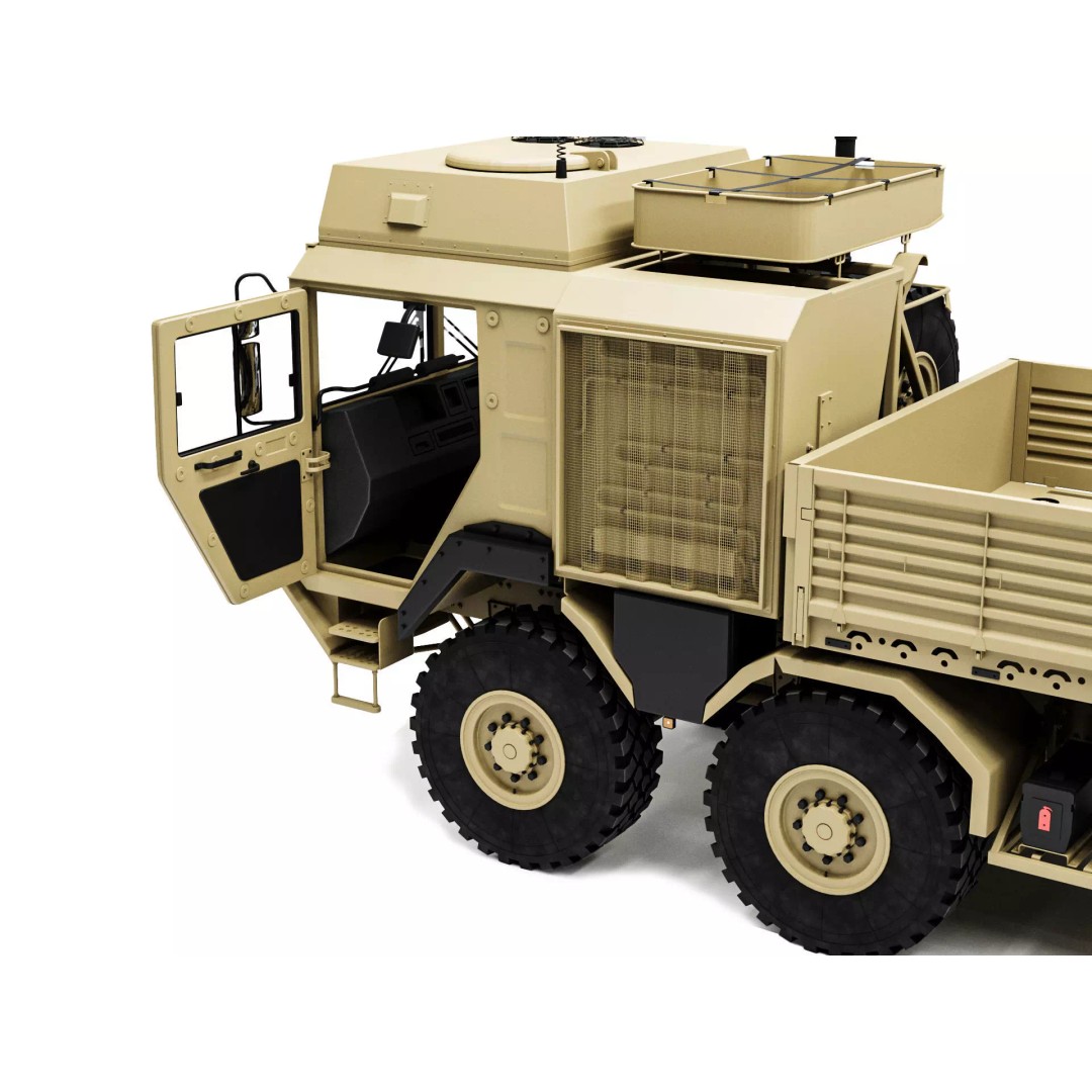 MAN HX77 8x8 Military Truck Chassis 3D Model – High Detail Modular Asset, FBX, OBJ - View 20