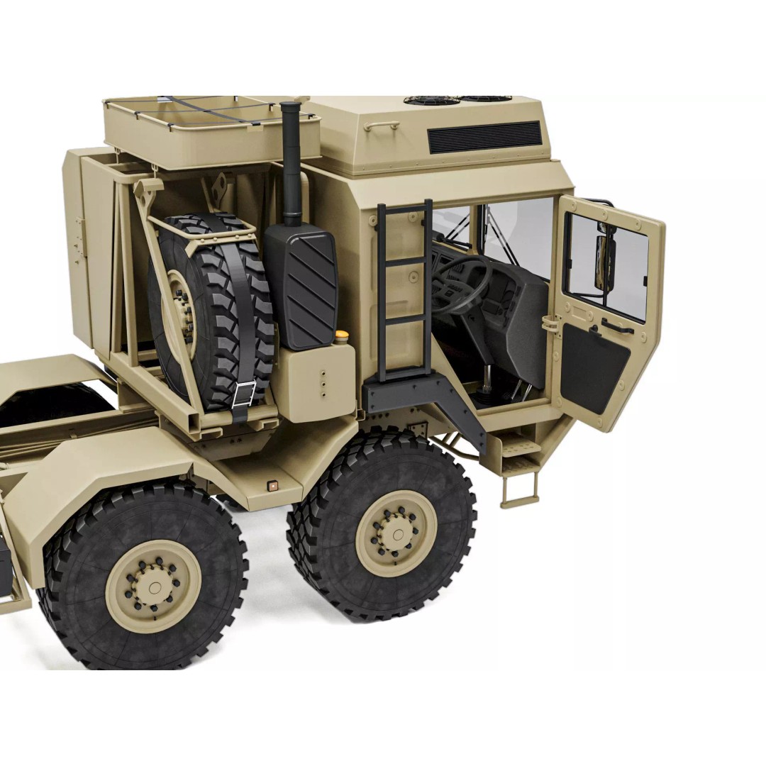 MAN HX77 8x8 Military Truck Chassis 3D Model – High Detail Modular Asset, FBX, OBJ - View 22